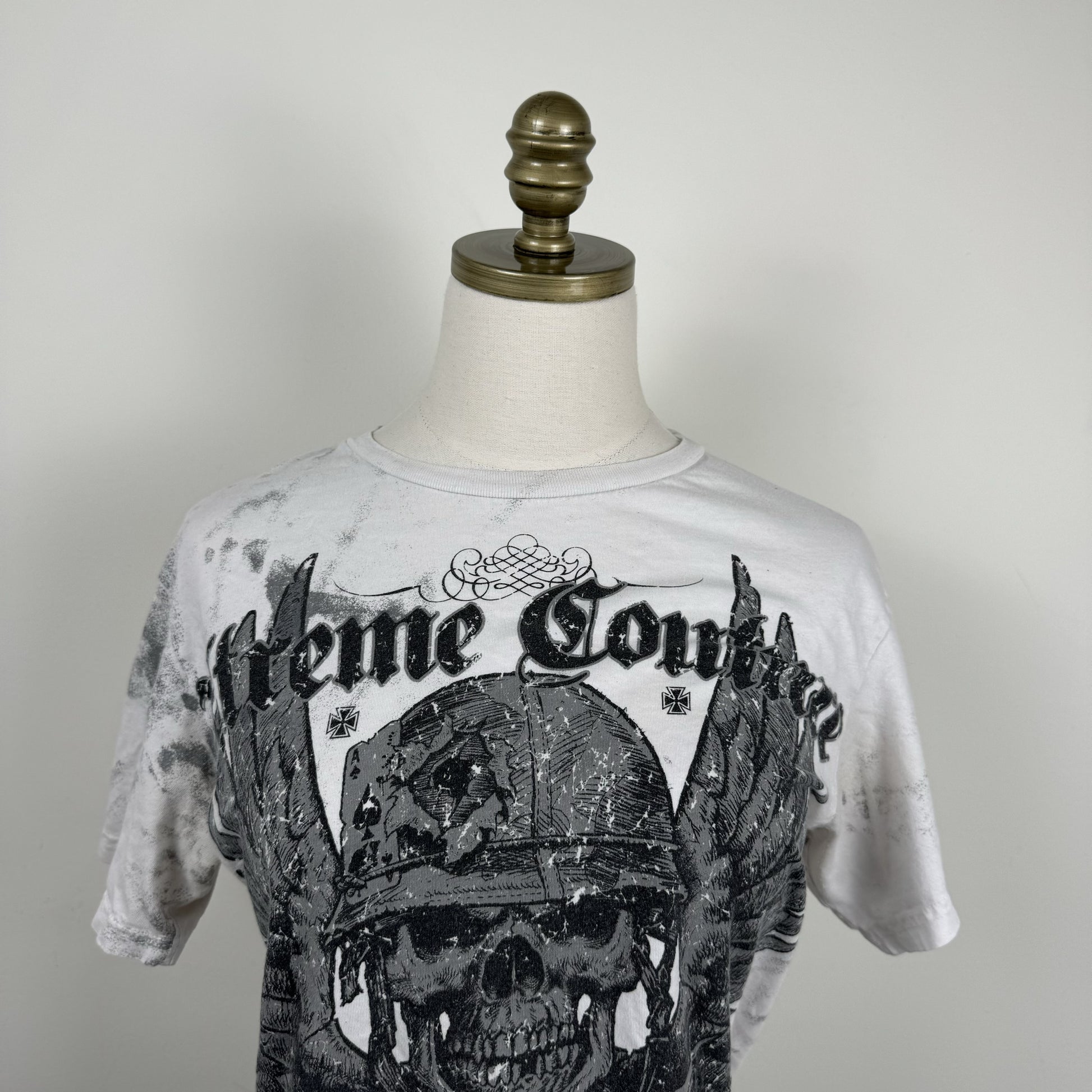 Xtreme Couture Y2K White Skull Graphic Tee – view 5