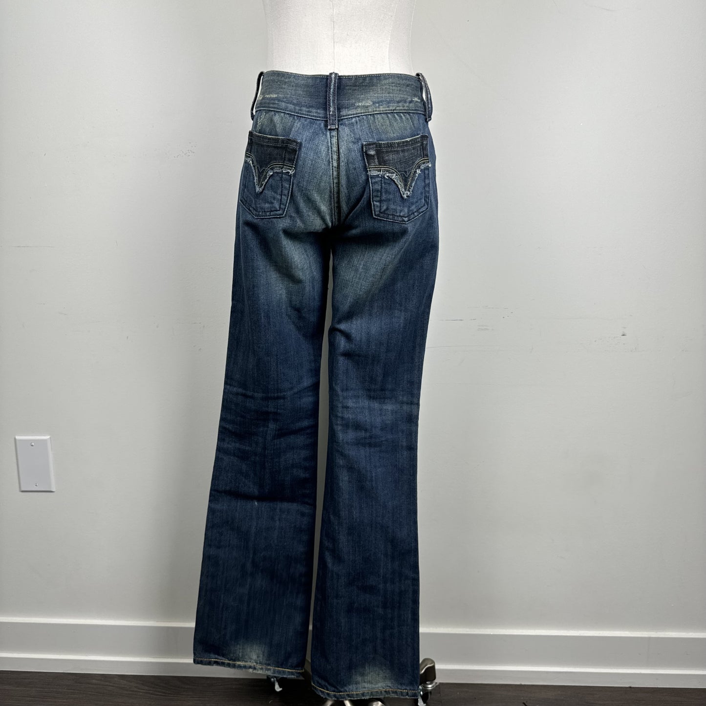 Diesel Faded Mud Blue Low Rise Bootcut Jeans – view 5