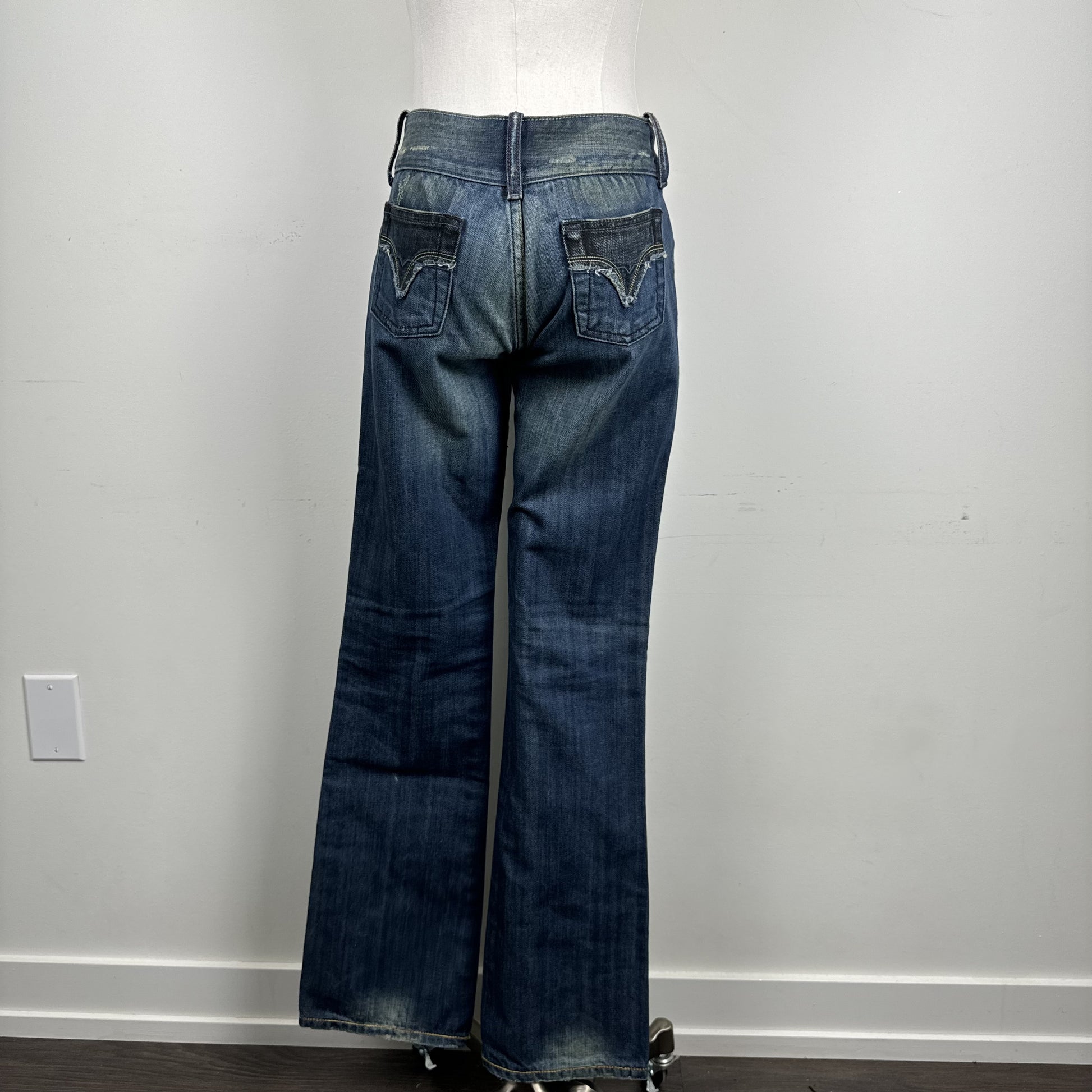 Diesel Faded Mud Blue Low Rise Bootcut Jeans – view 5