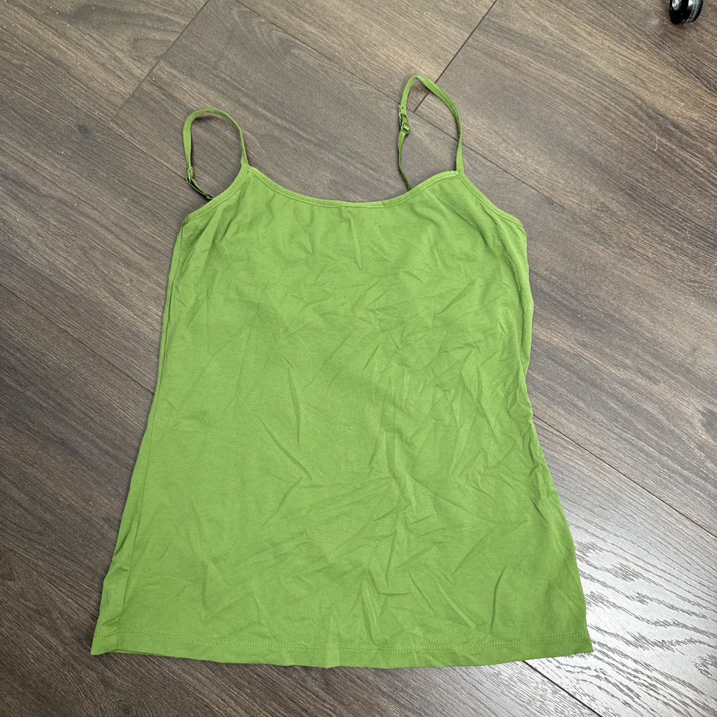 Green Fitted Tank Camisole with Built In Bralette – view 5