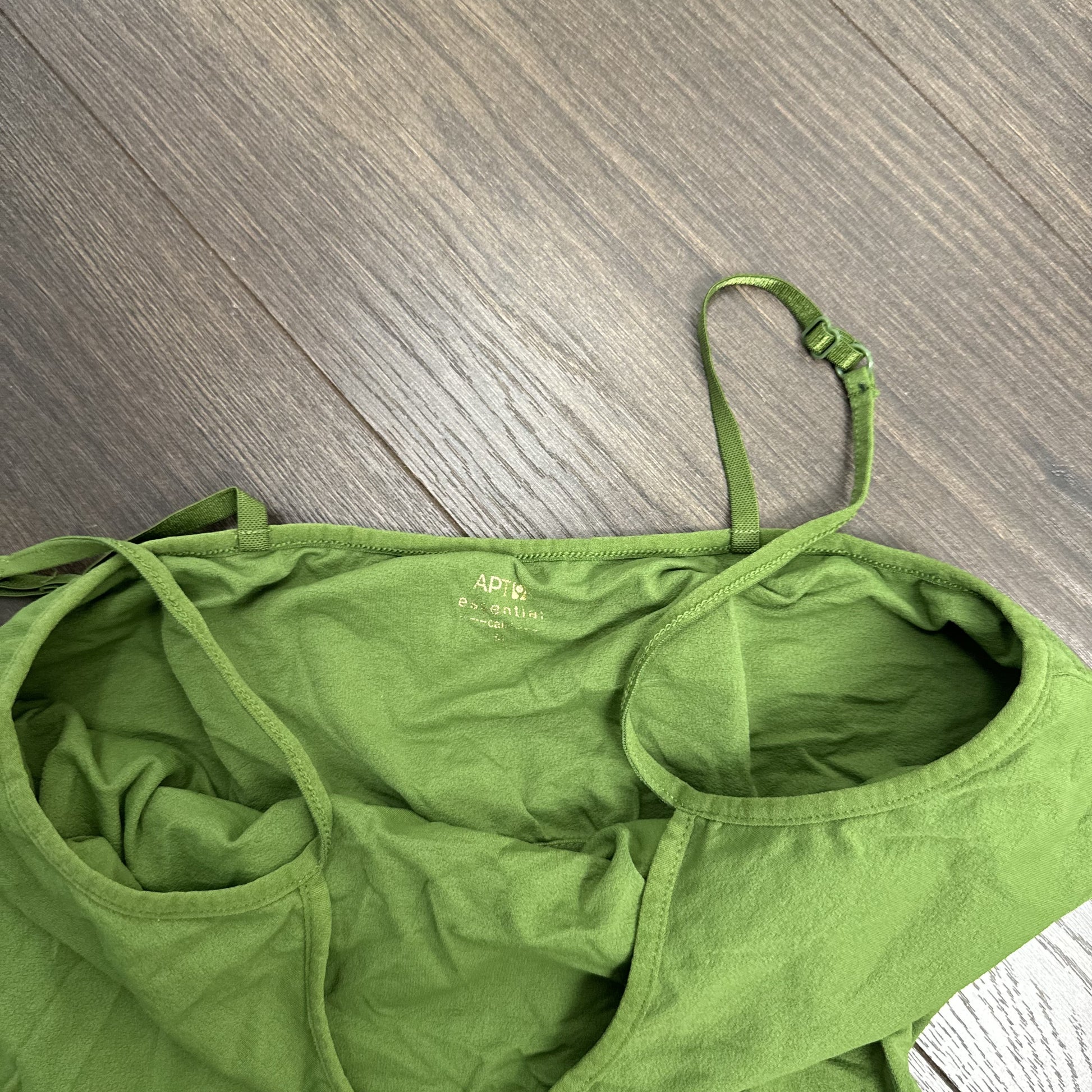 Green Fitted Tank Camisole with Built In Bralette – view 6