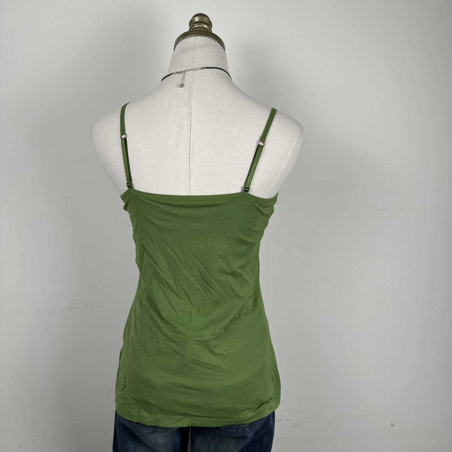 Green Fitted Tank Camisole with Built In Bralette – view 4