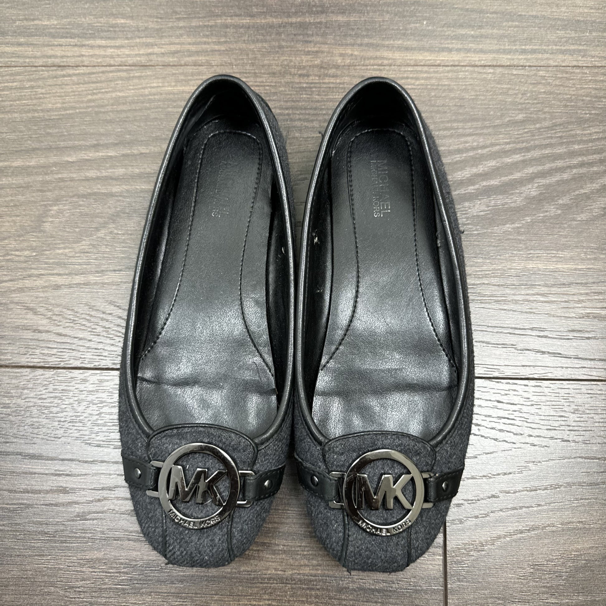 Michael Kors Dark Grey and Black Ballet Flats – view 3