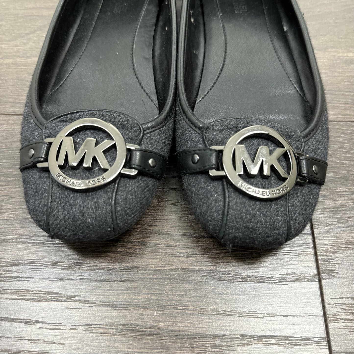 Michael Kors Dark Grey and Black Ballet Flats – view 4