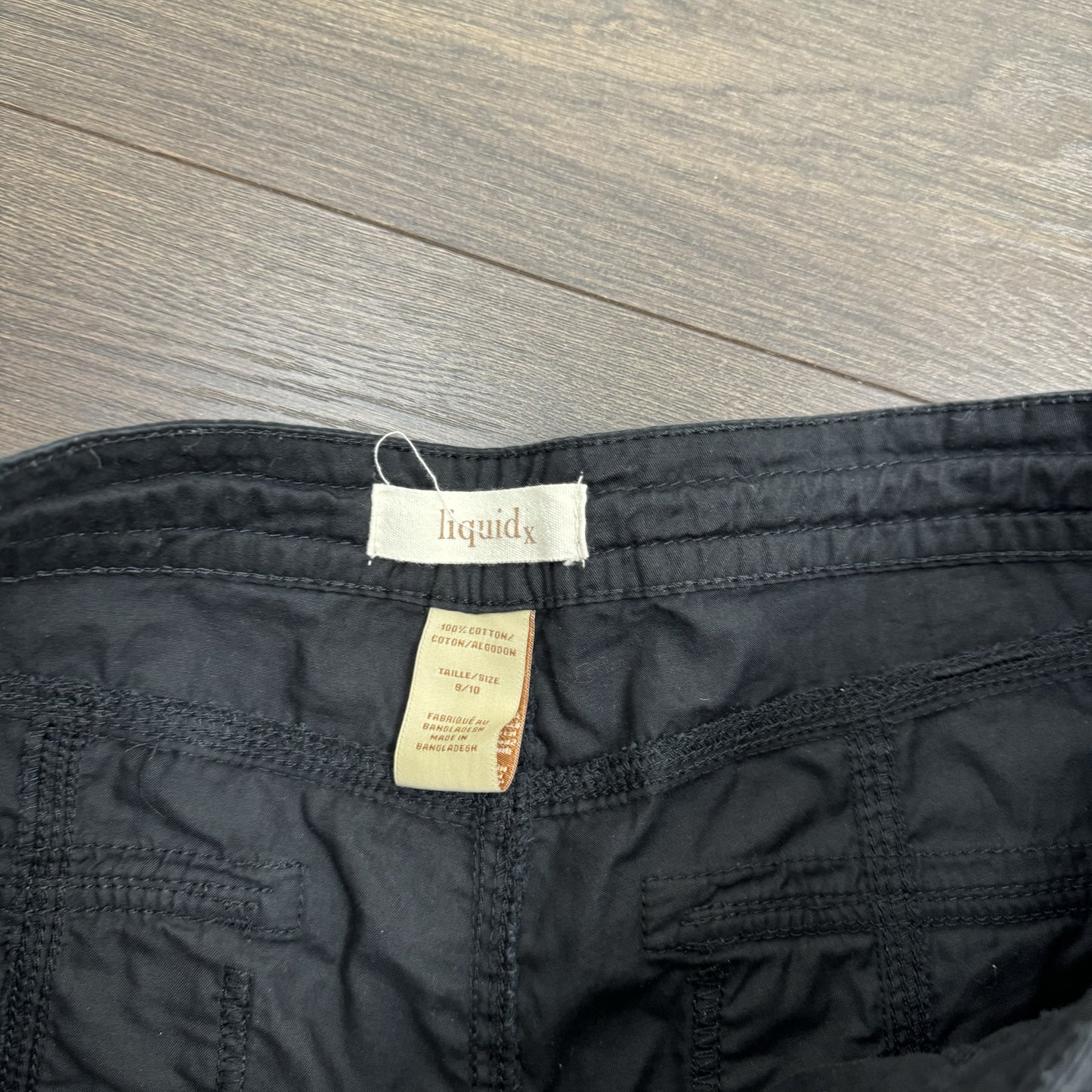 Black Cargo Eyelet Capris – view 6