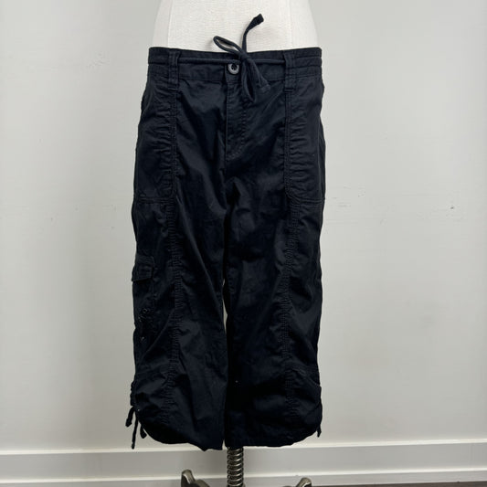 Black Cargo Eyelet Capris – view 1