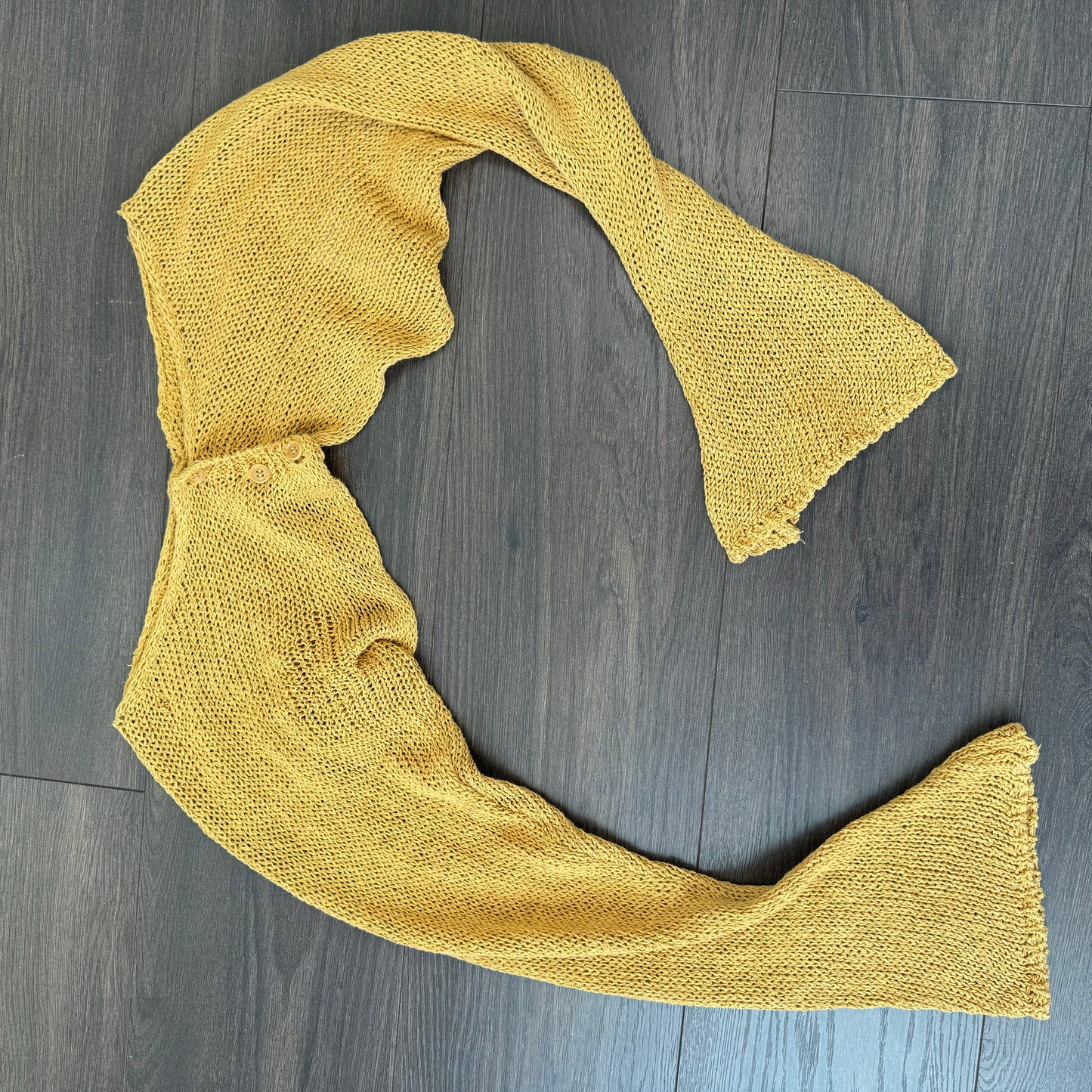 Yellow Knit Fairycore Bell Sleeve Bolero
