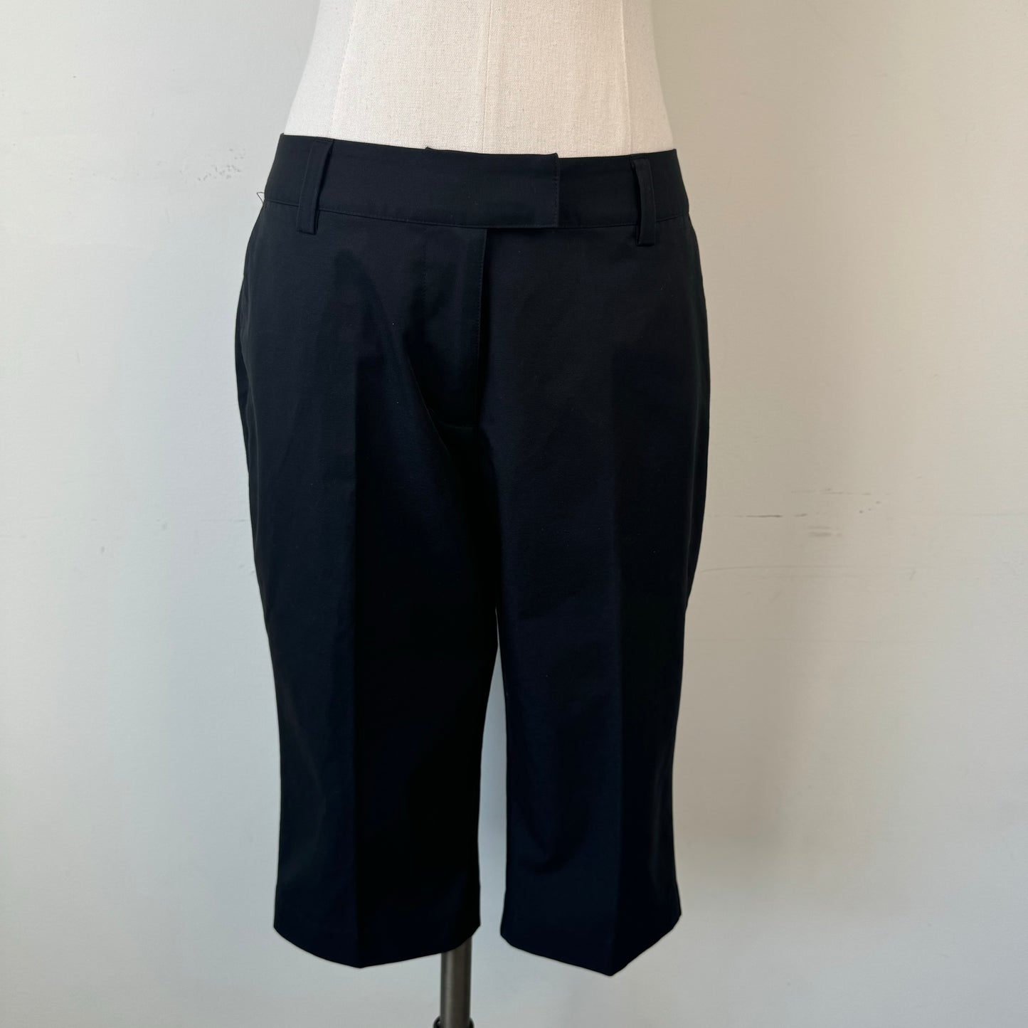 Adidas Black Mid Rise Curve Hugging Capris