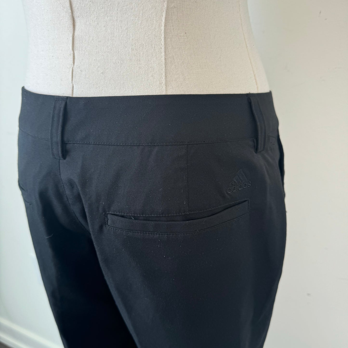 Adidas Black Mid Rise Curve Hugging Capris