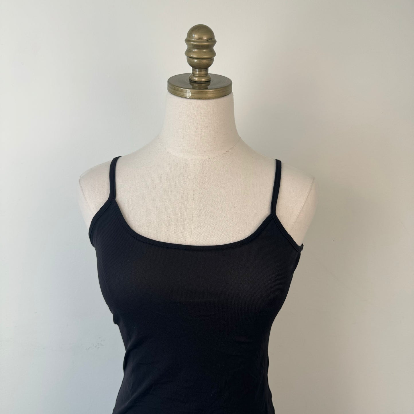 Vintage Black Semi Sheer Mesh Tank Top