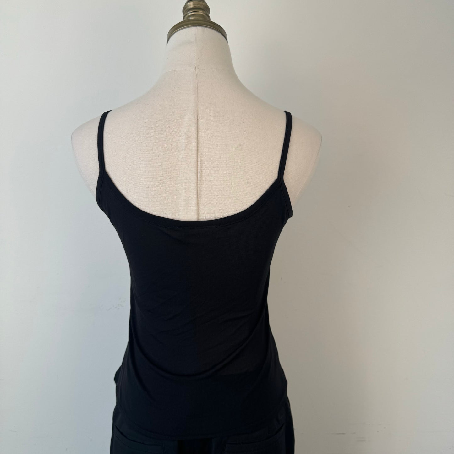 Vintage Black Semi Sheer Mesh Tank Top
