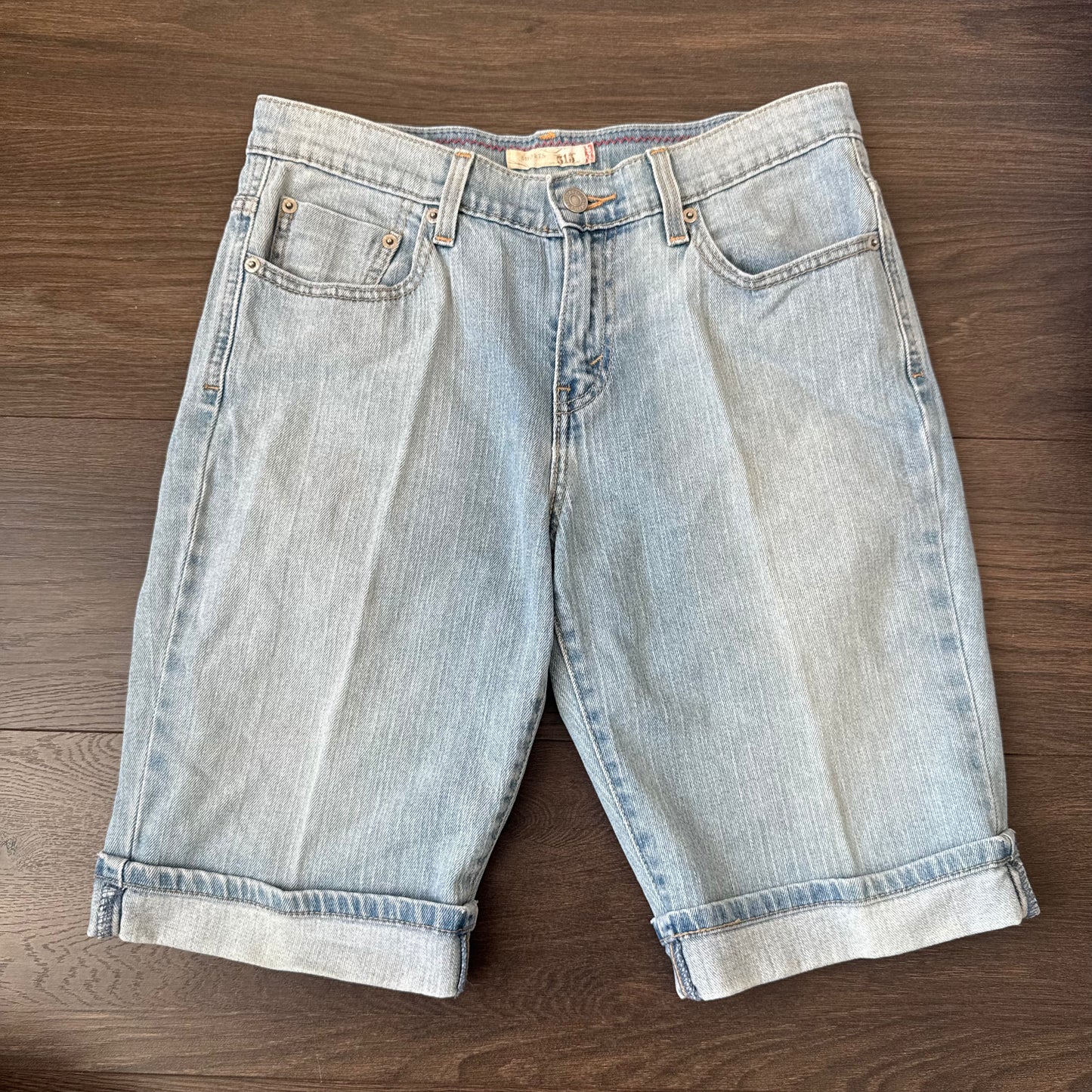 Levi's Light Wash Cuffed 515 Jorts