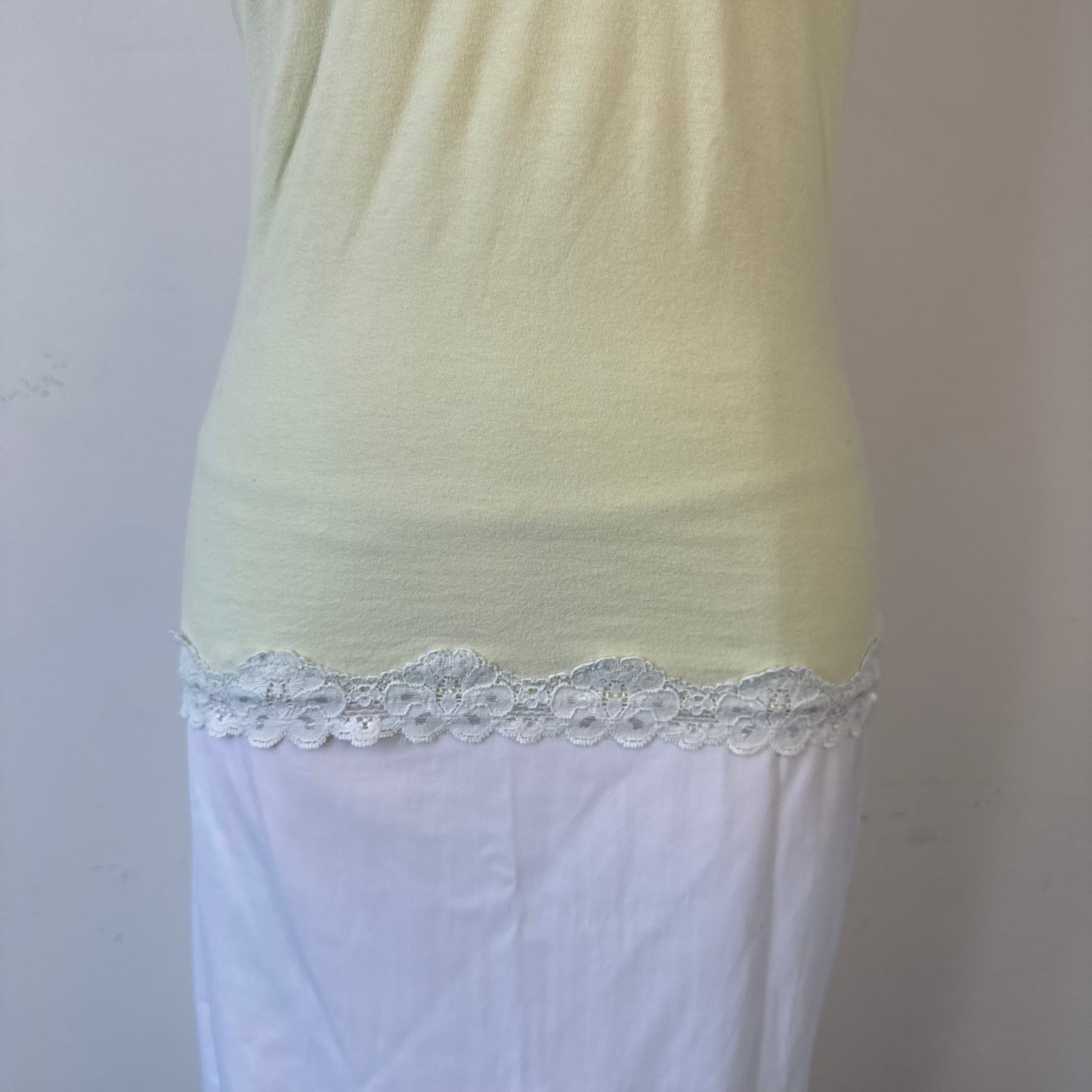 Pastel Green Lace Trim Cami Top
