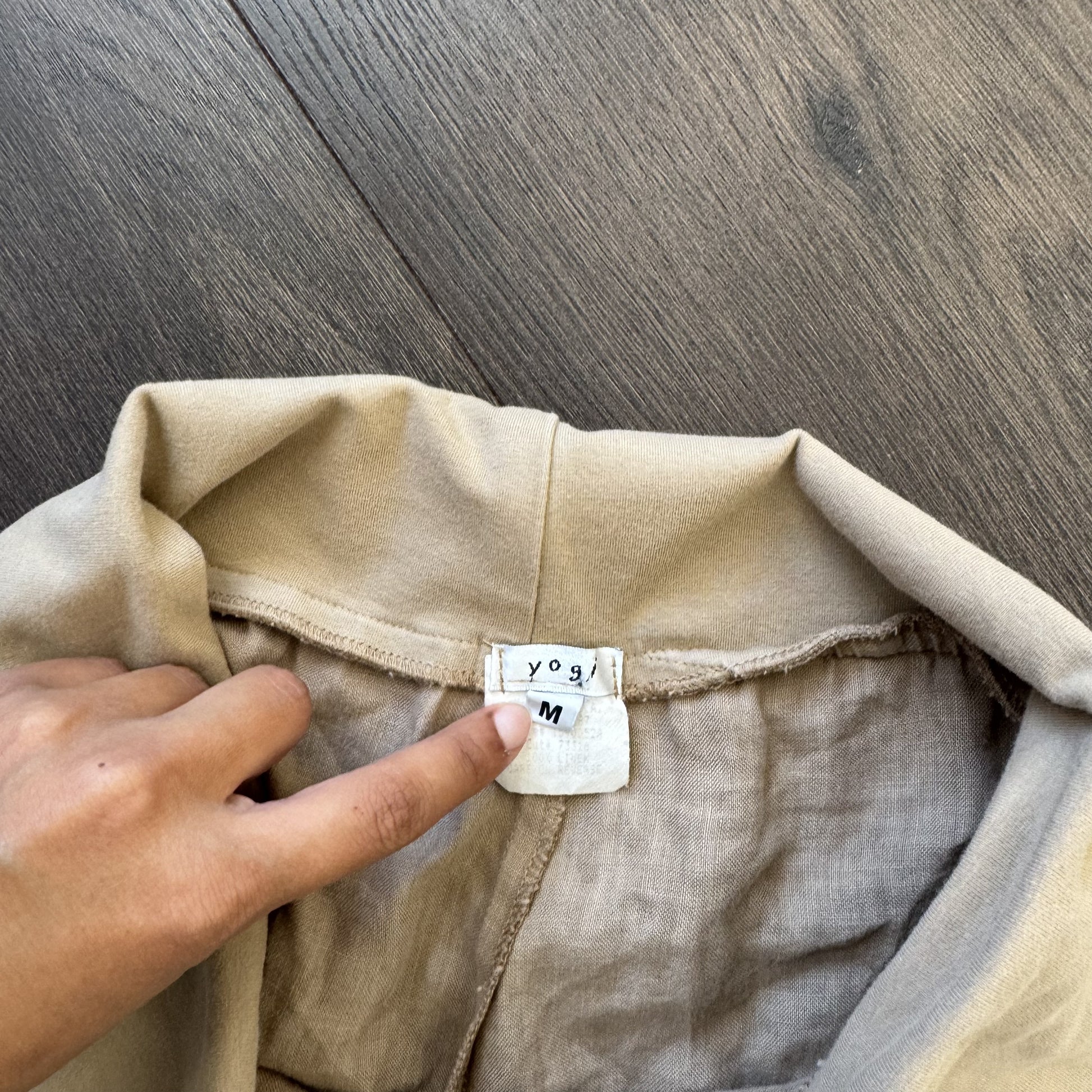 Vintage Yogi Natural Linen Low Rise Flared Trousers – view 9