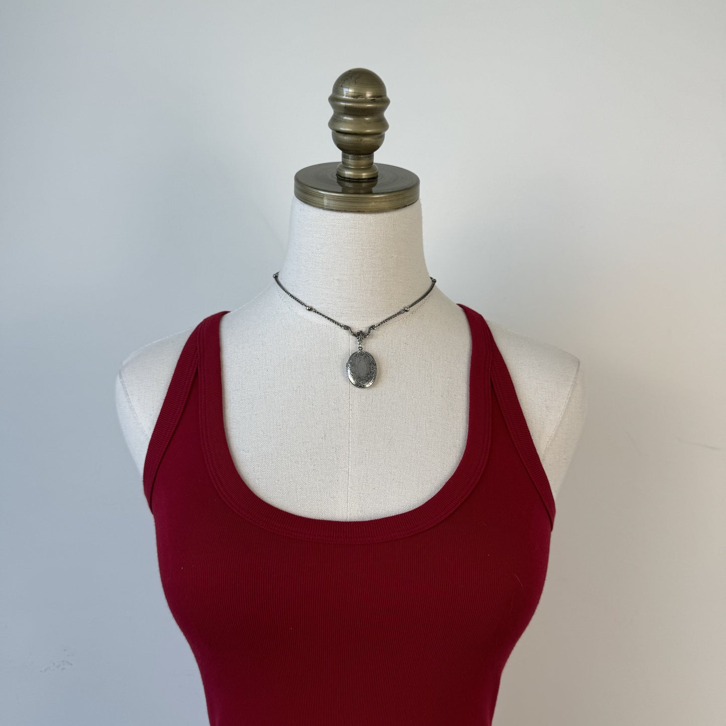90s Jacob Connexion Red Cotton Racer Back Tank Top – view 6