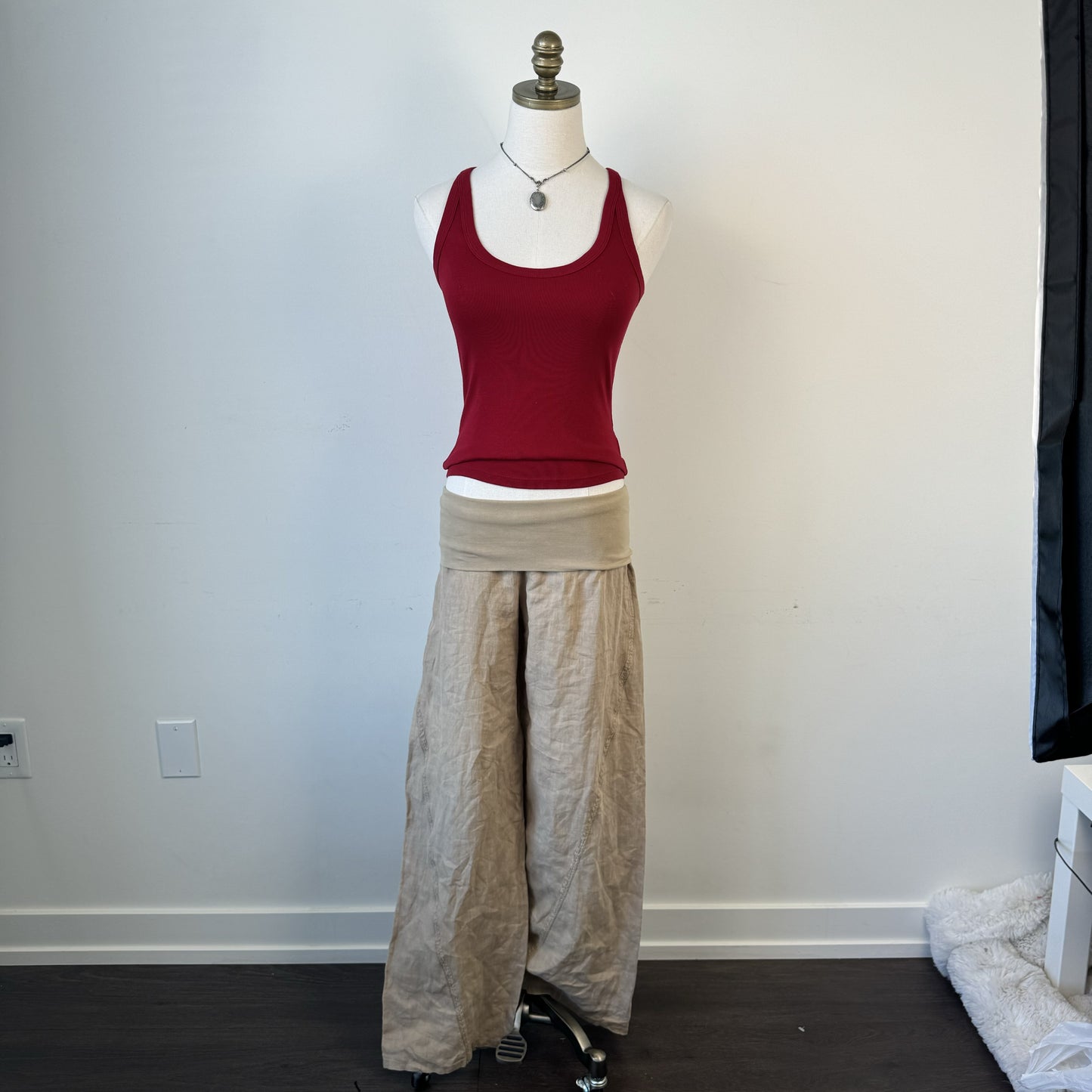 90s Jacob Connexion Red Cotton Racer Back Tank Top – view 7