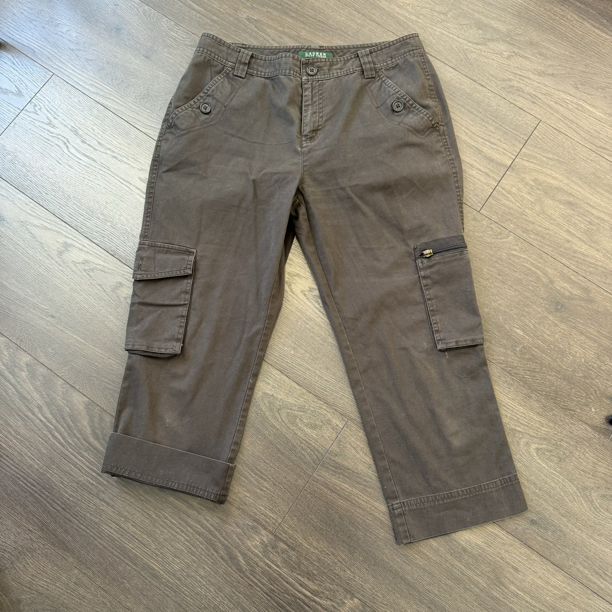Lauren Ralph Lauren Vintage Brown Low Rise Cargo Capris – view 2