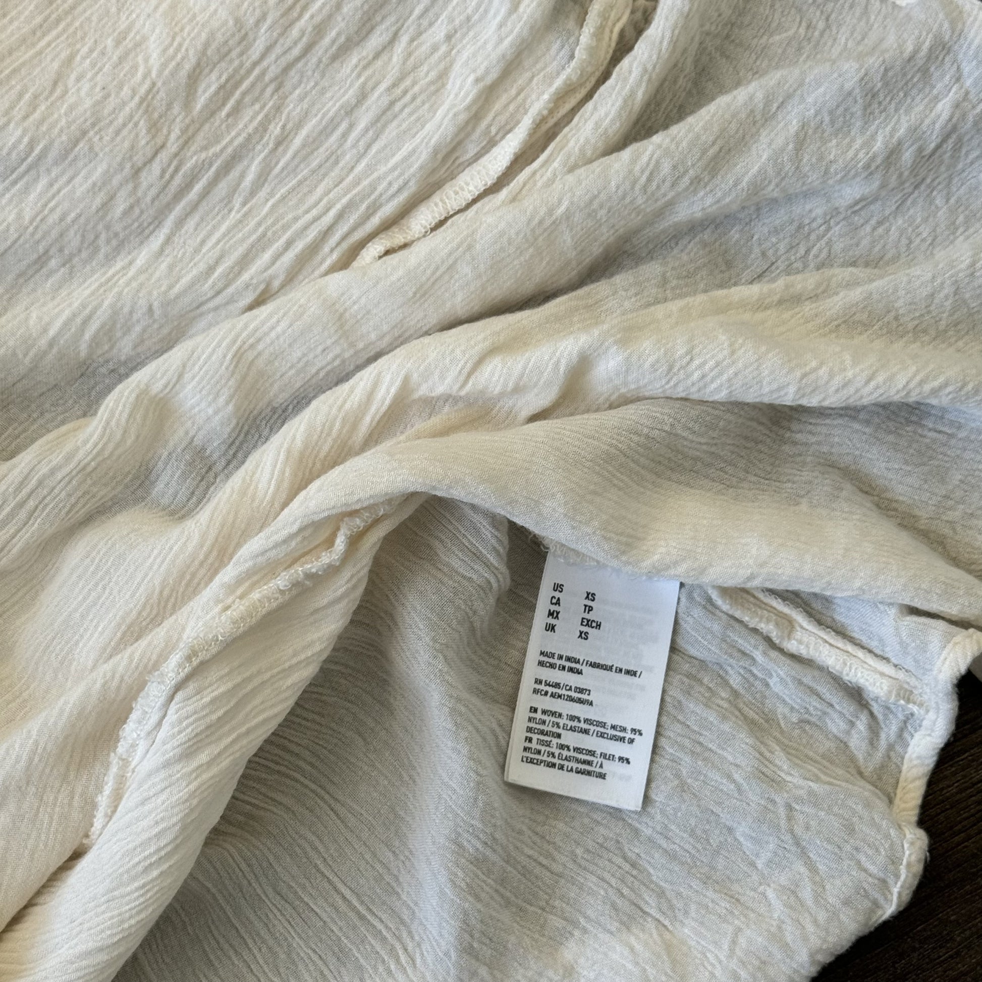 American Eagle Cream Lace Off Shoulder Bell Sleeve Boho Blouse – view 5