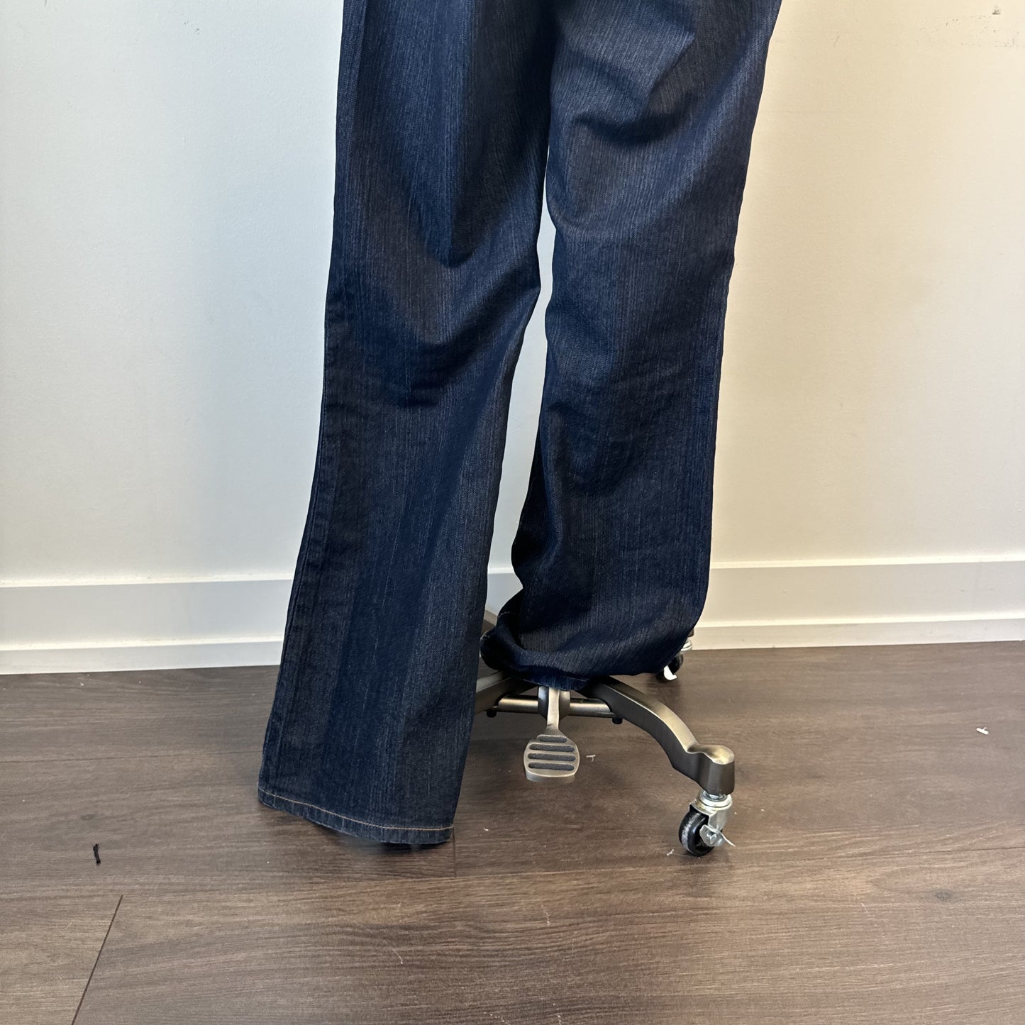 Calvin Klein Dark Wash Mid Rise Flared Jeans – view 7
