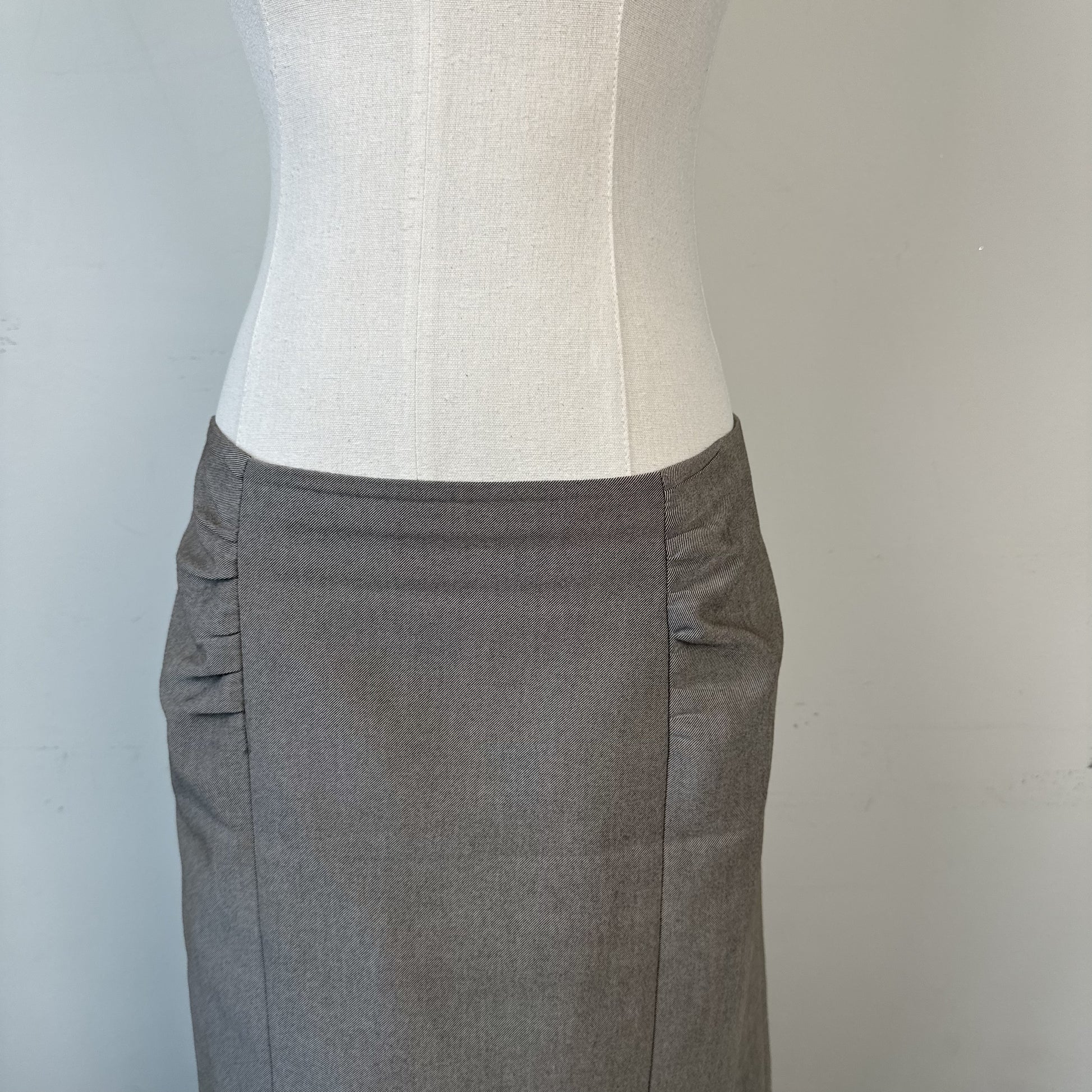 Light Brown Ruched Midi Skirt – view 2