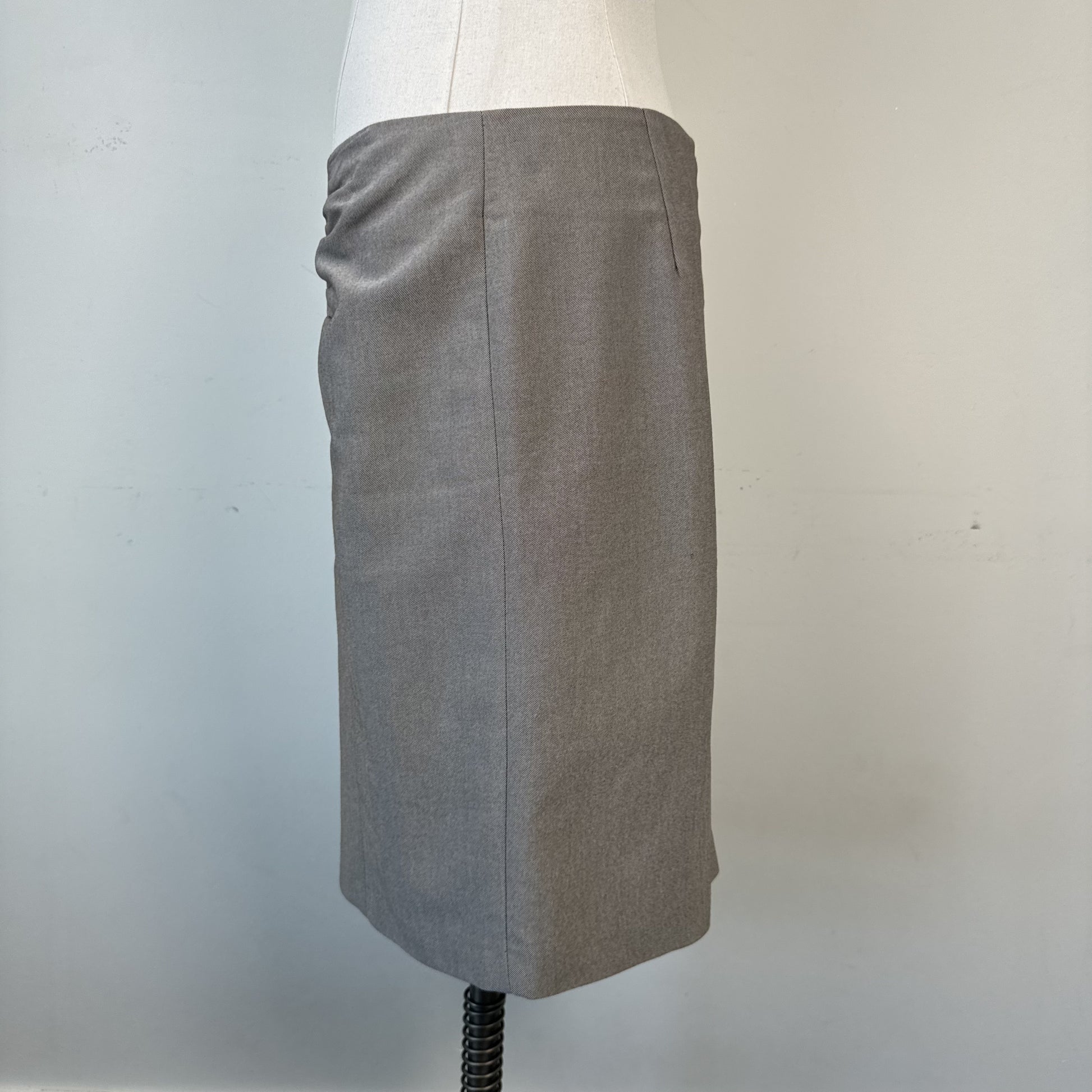 Light Brown Ruched Midi Skirt – view 3