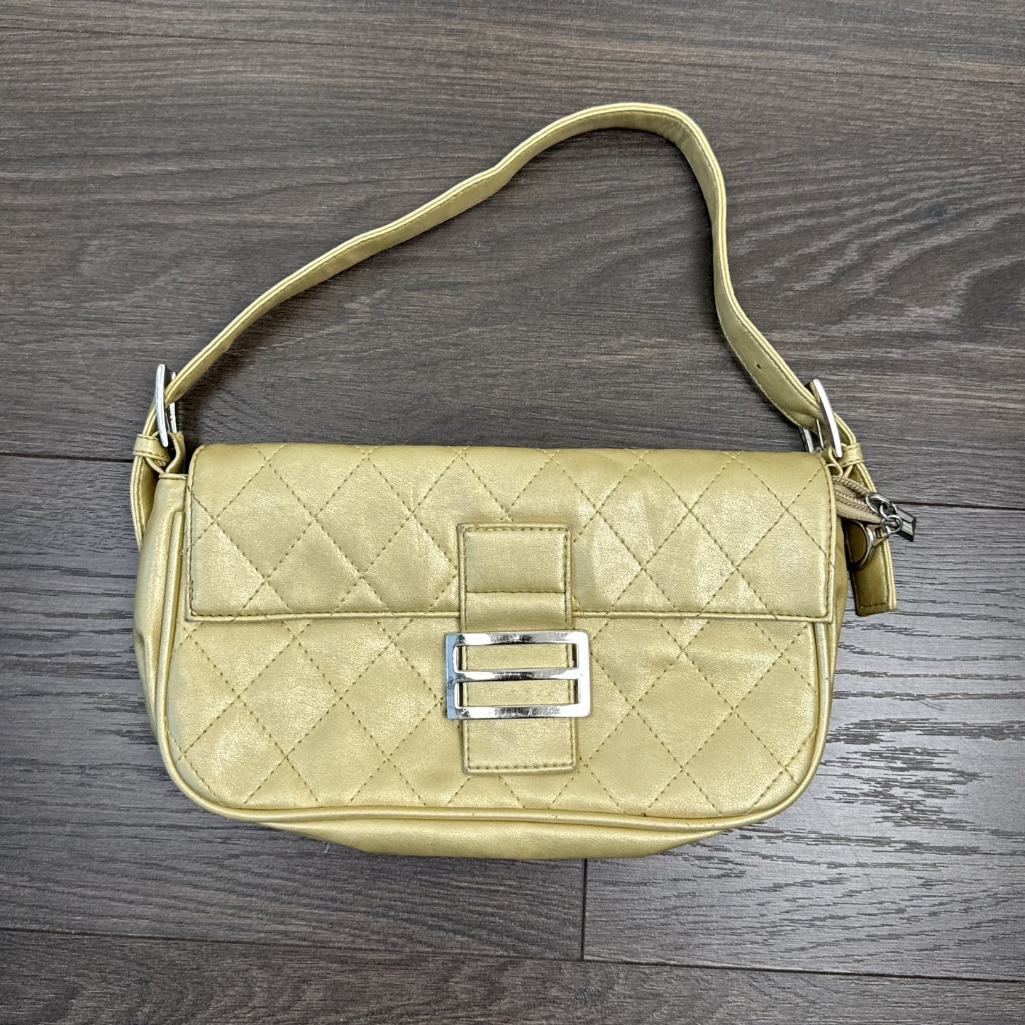 Bijoux Terner Pale Yellow Gold Mini Shoulder Bag Silver Buckle – view 10