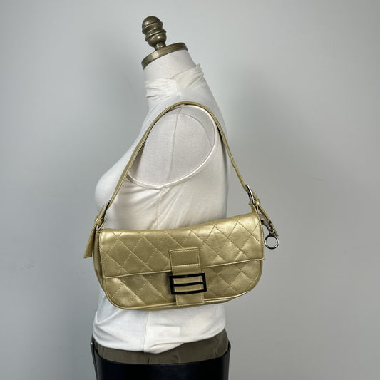 Bijoux Terner Pale Yellow Gold Mini Shoulder Bag Silver Buckle – view 4