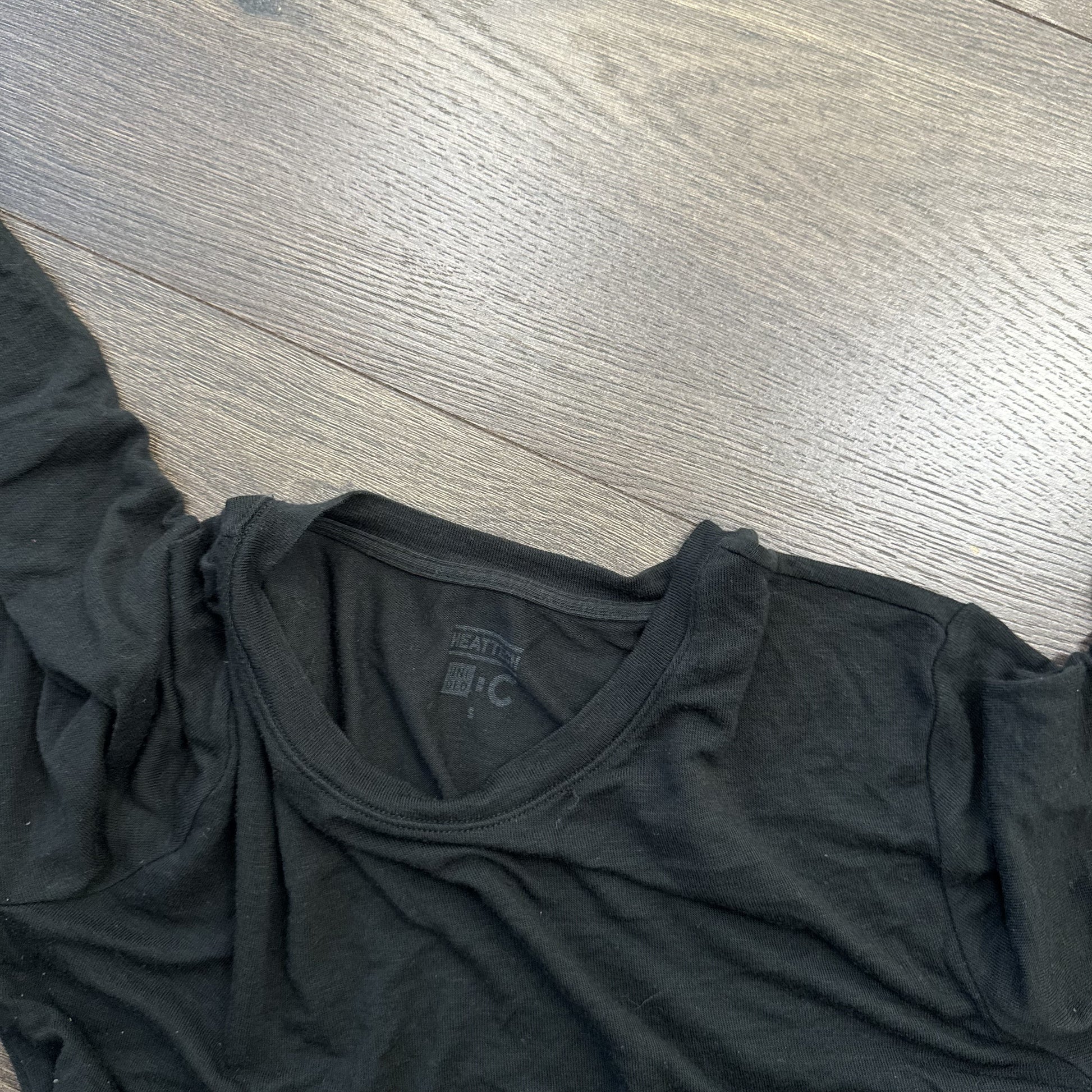 Uniqlo Black Thin Knit Slinky High Neck Long Sleeve Top – view 6