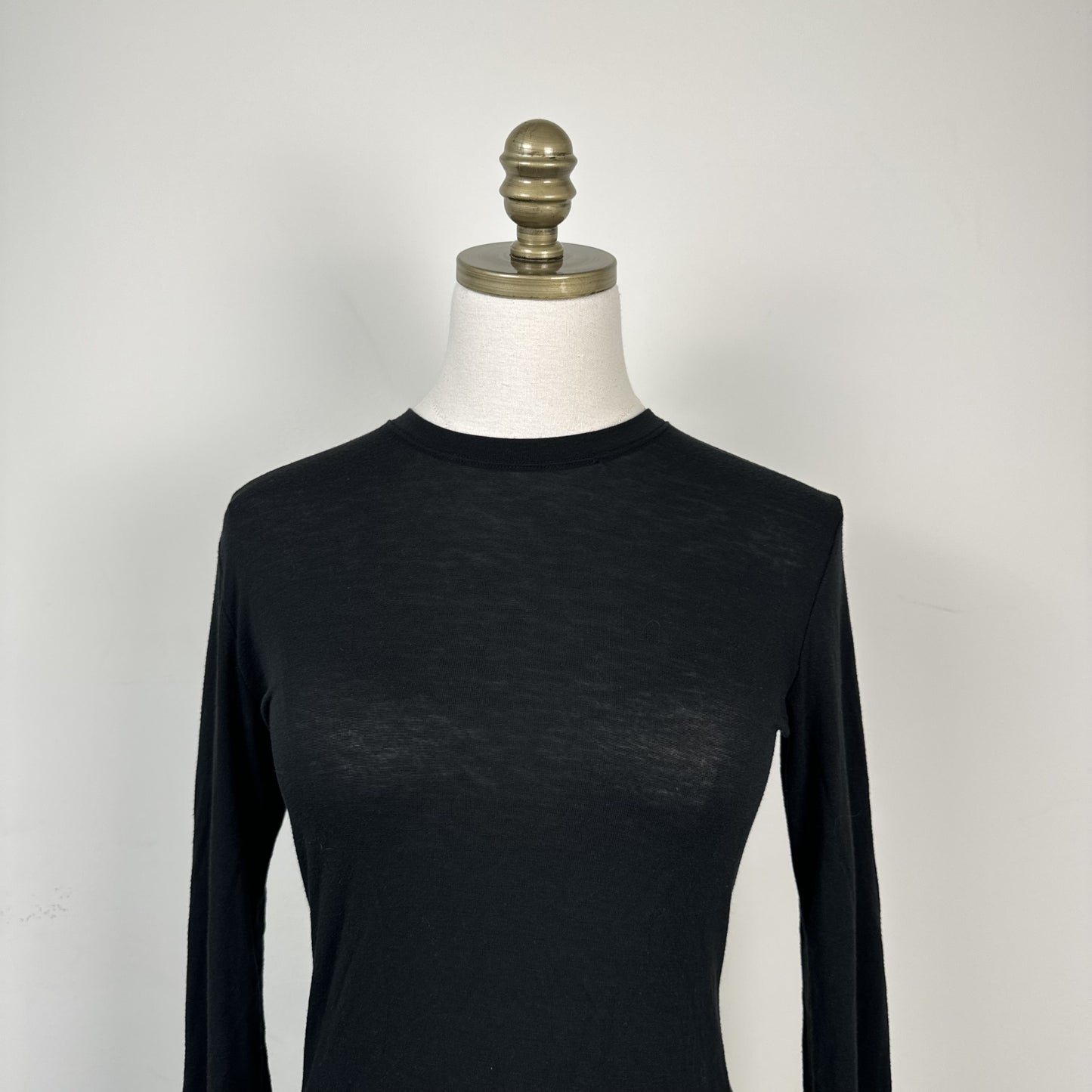 Uniqlo Black Thin Knit Slinky High Neck Long Sleeve Top – view 7
