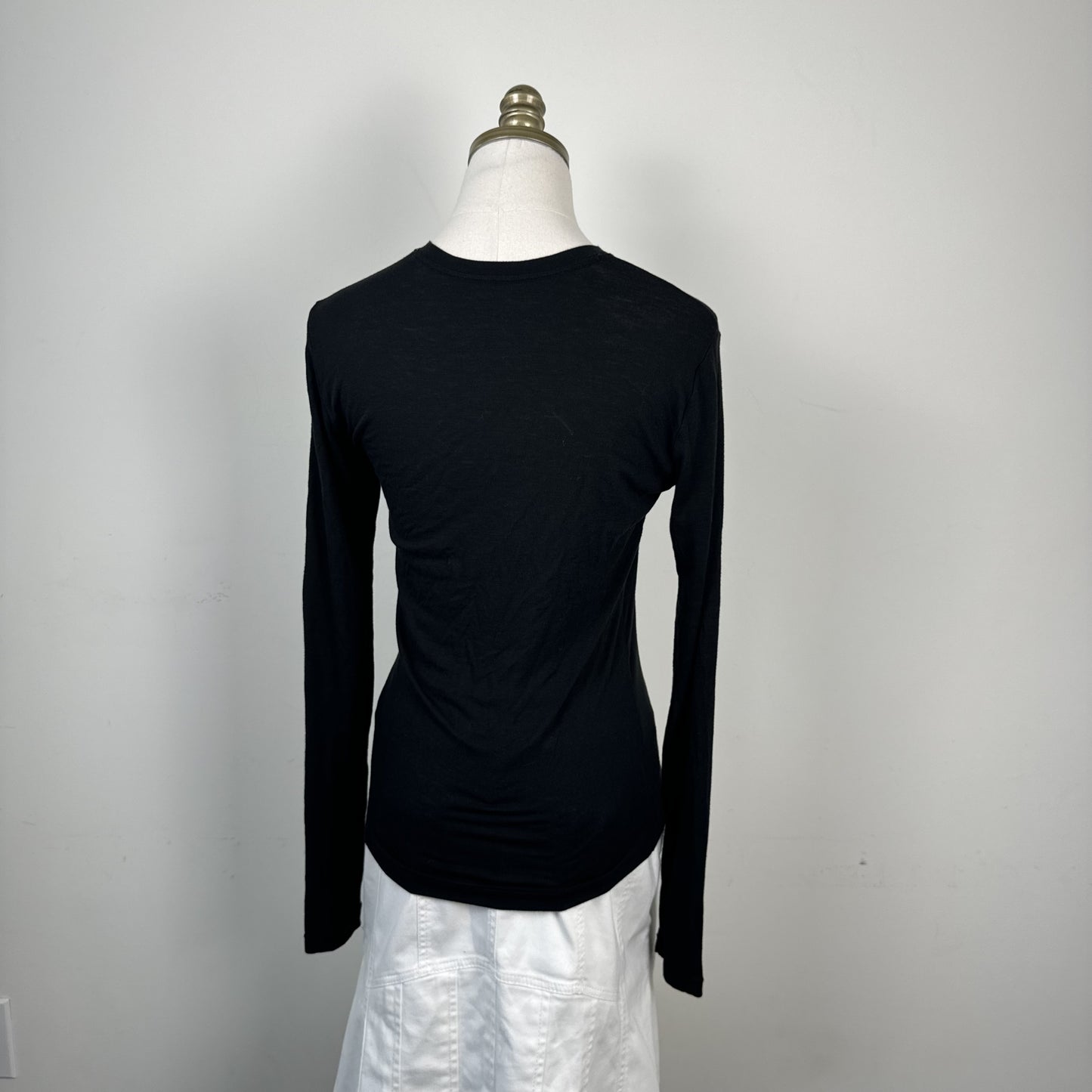 Uniqlo Black Thin Knit Slinky High Neck Long Sleeve Top – view 5