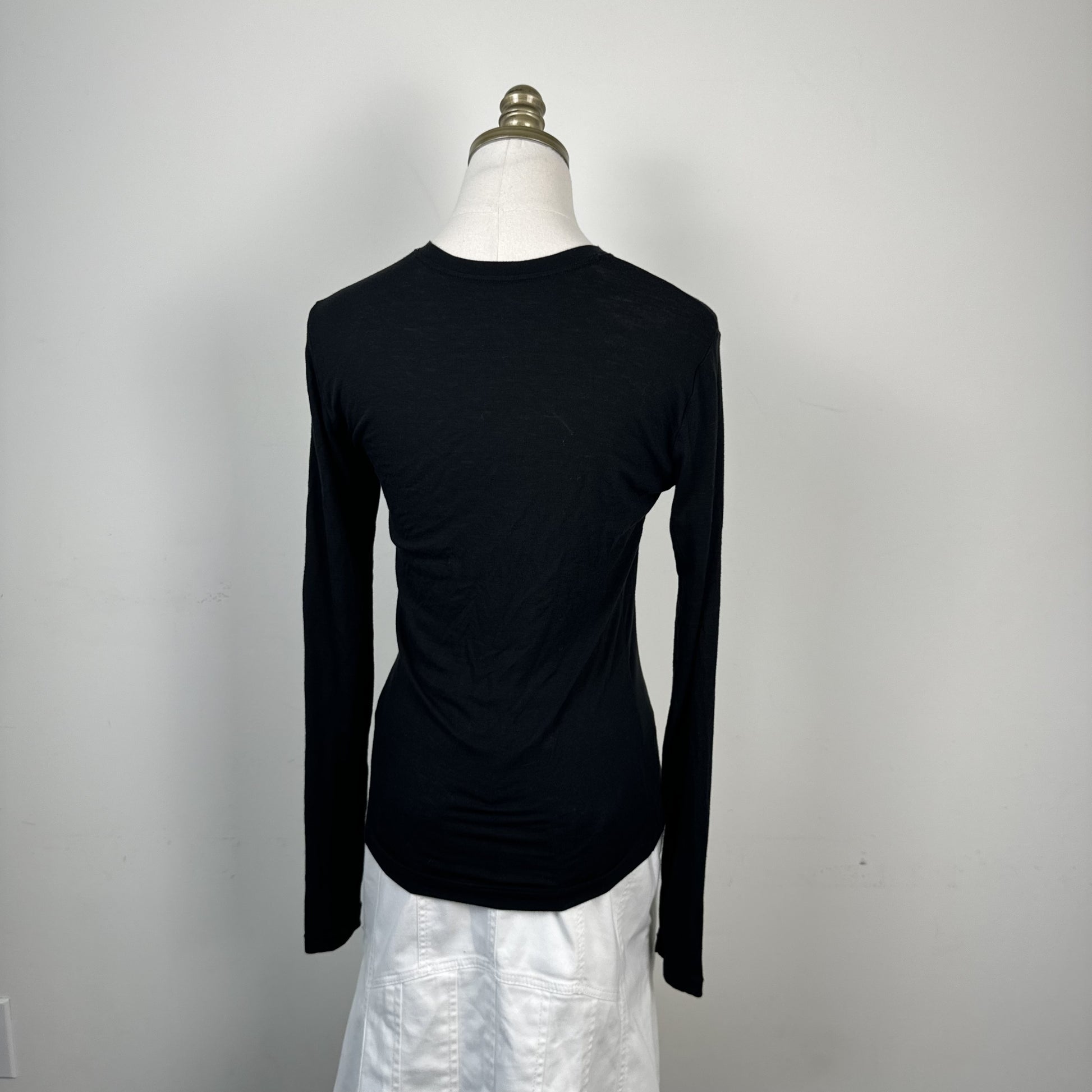 Uniqlo Black Thin Knit Slinky High Neck Long Sleeve Top – view 5