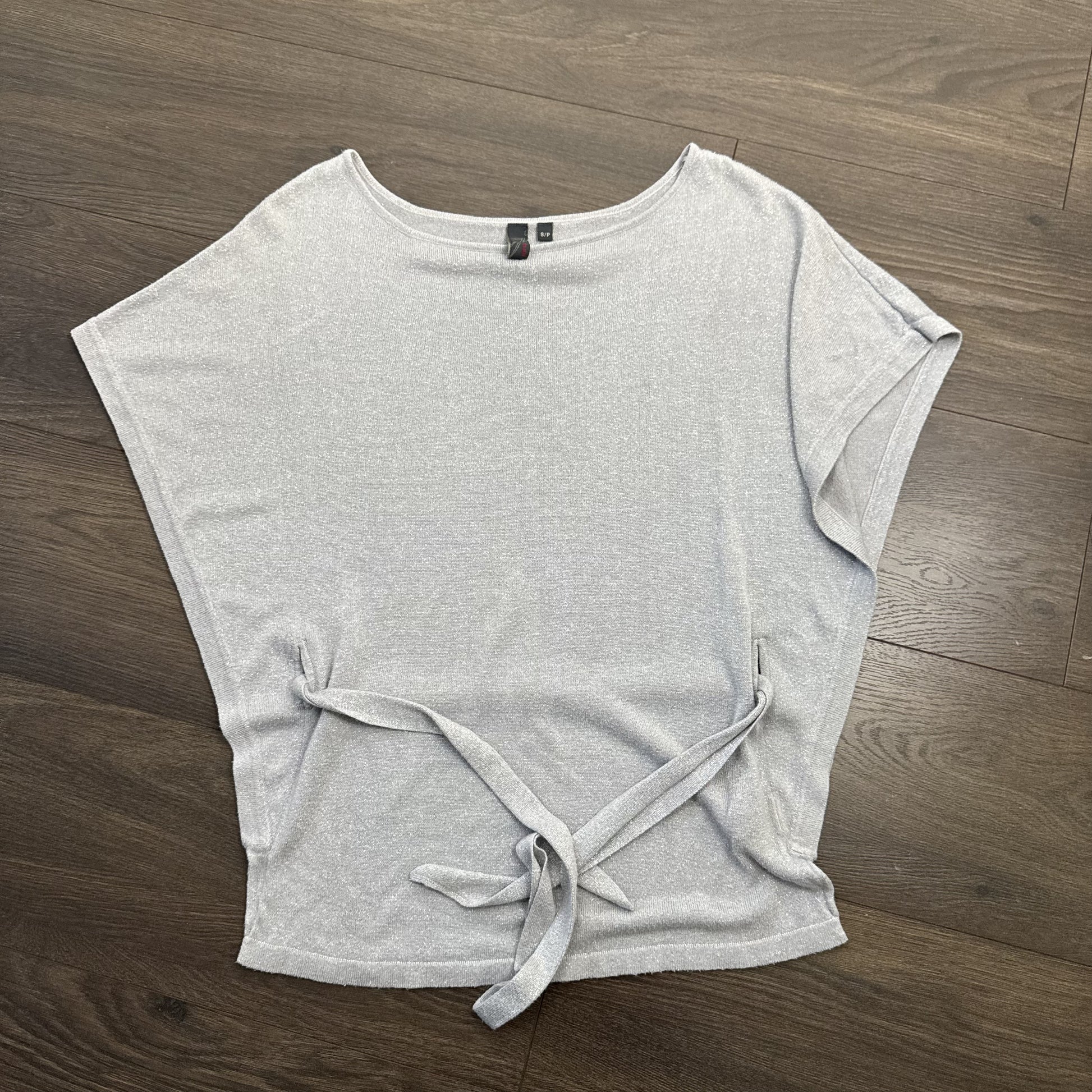 Lilac Off Shoulder Dolman Bat Wing Knit Top with Waist Belt – view 10
