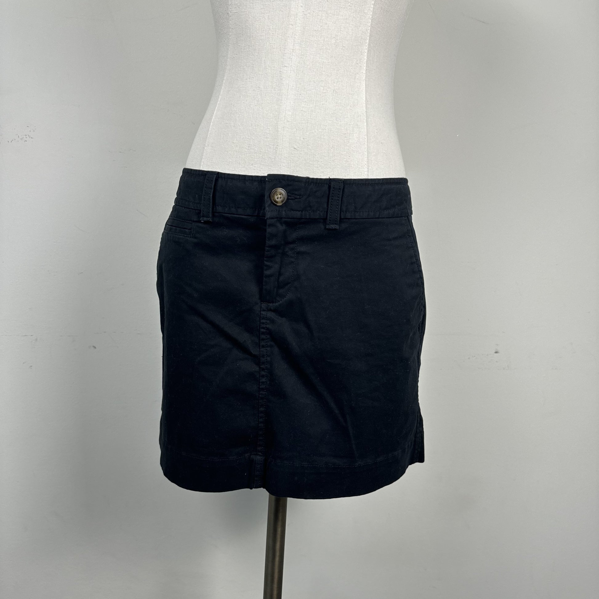 Old Navy Black Cotton Midi Skirt