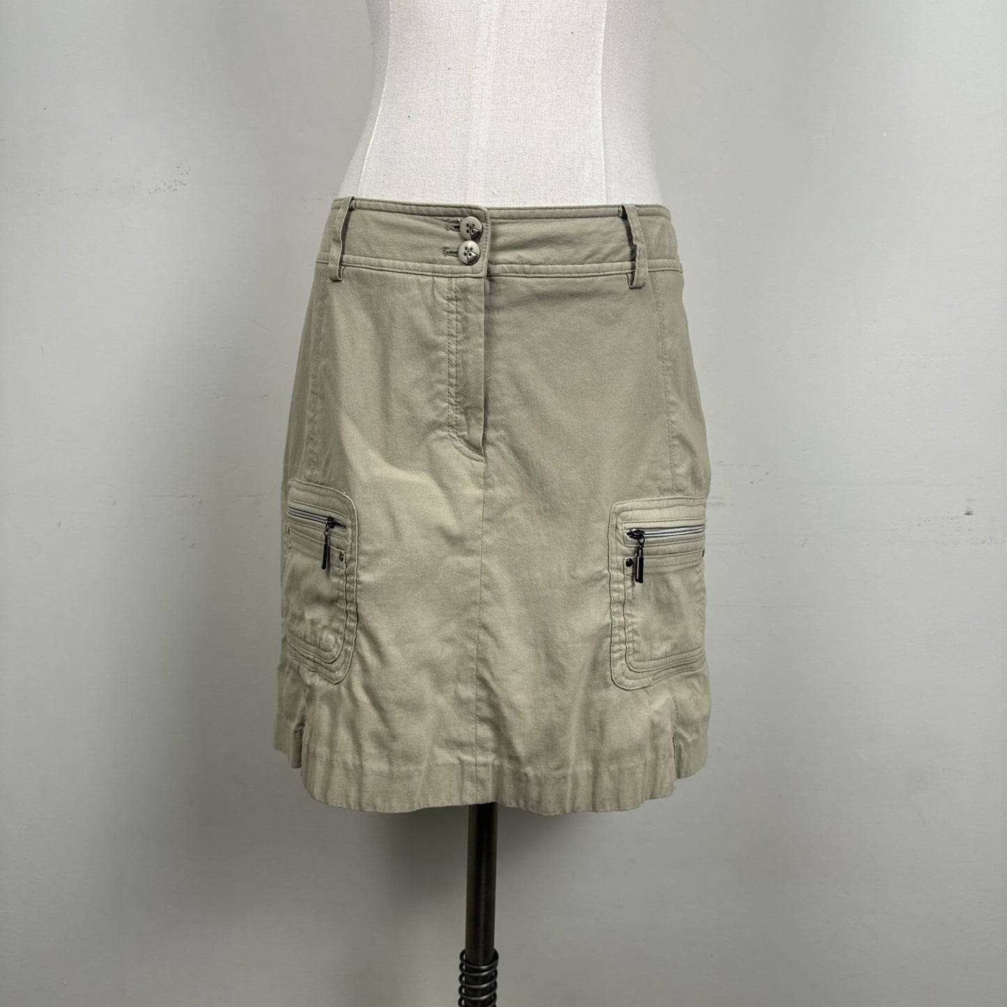 Vintage Jamie Sadock Beige Cargo Midi Skirt