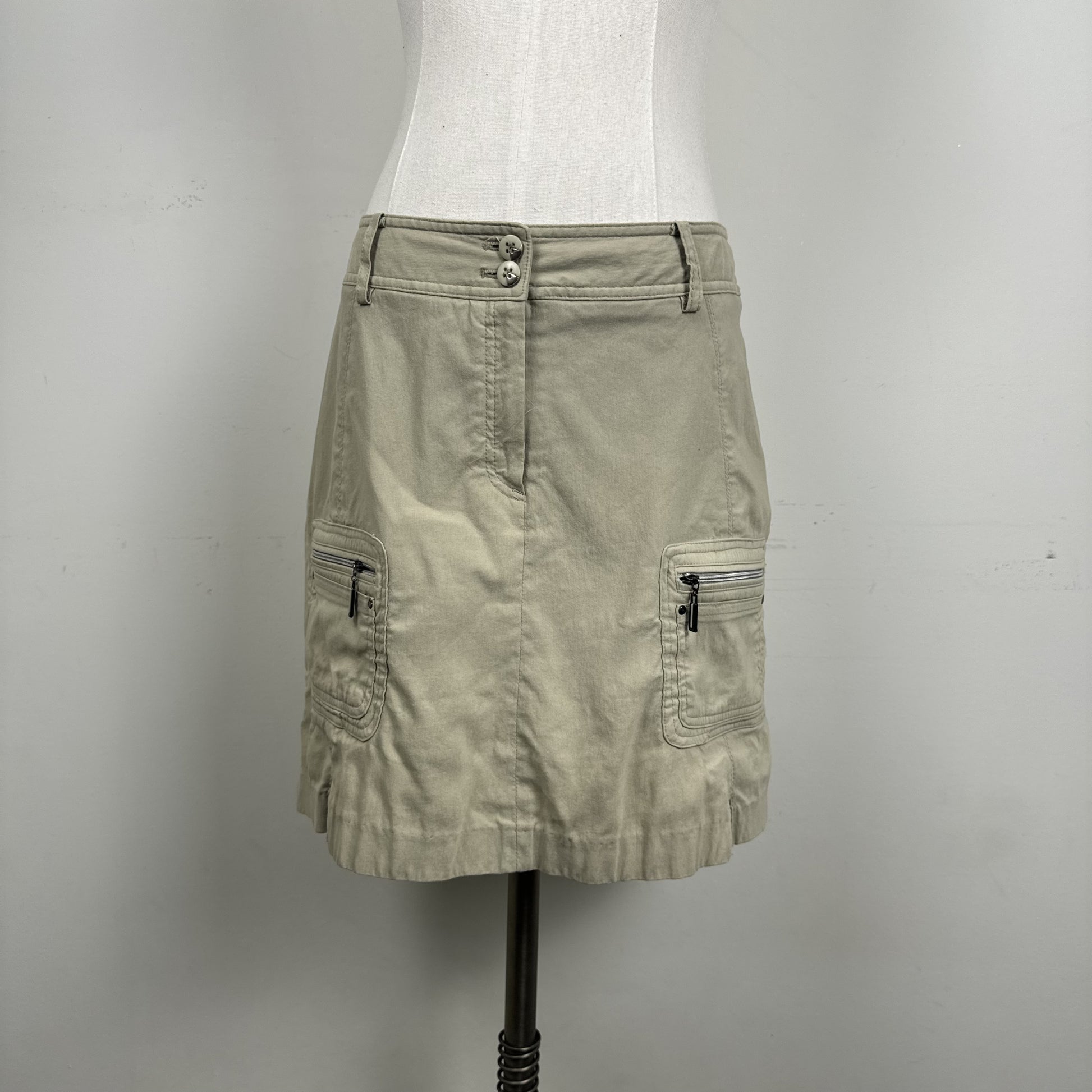 Vintage Jamie Sadock Beige Cargo Midi Skirt