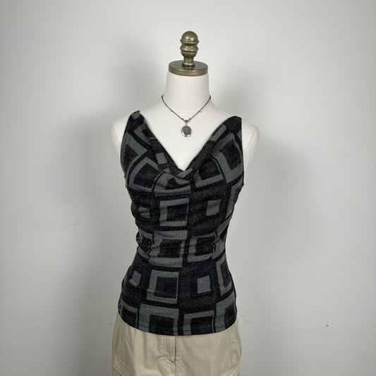 90s Suzy Shier Graphic Cowl Neck Top – view 2