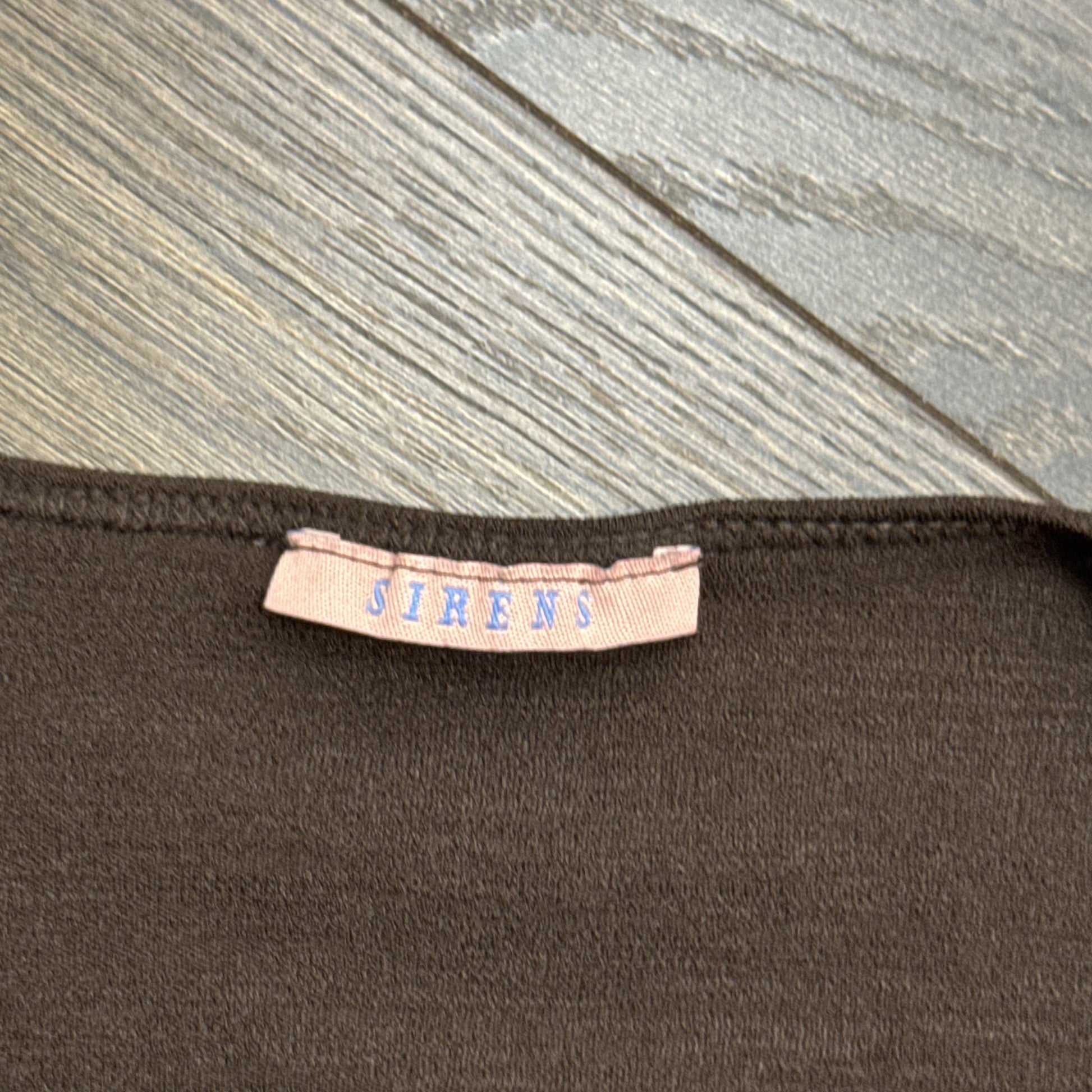 Vintage Brown Open Front Bell Sleeve Tie Detail Top – view 10
