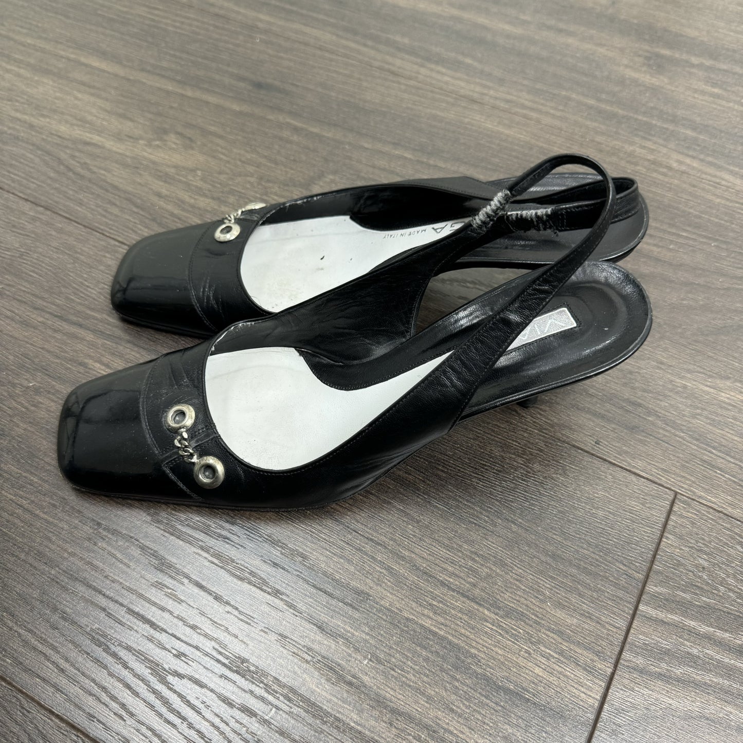 Vintage Via Spiga Made in Italy Chain Link Kitten Heels – view 5