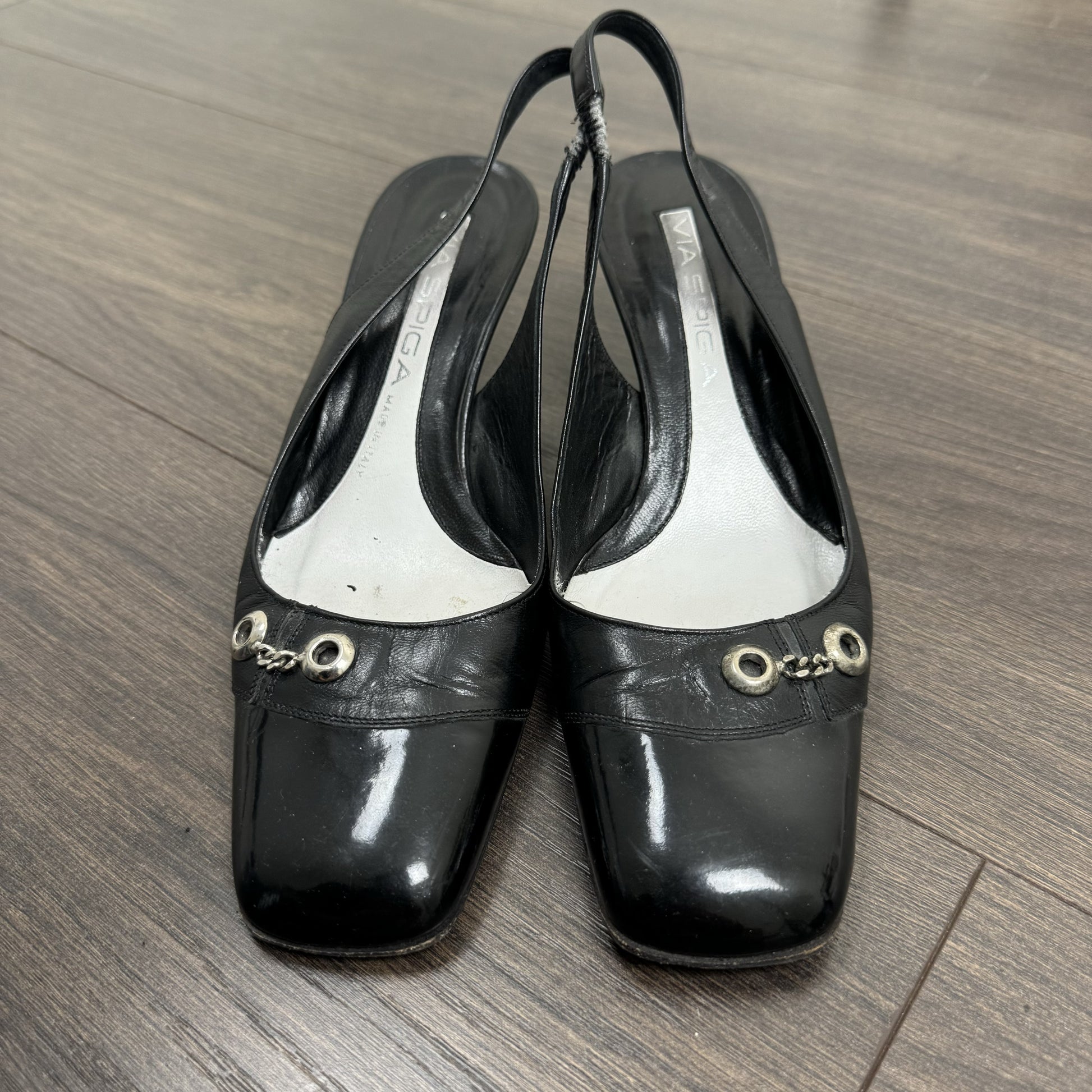 Vintage Via Spiga Made in Italy Chain Link Kitten Heels – view 9