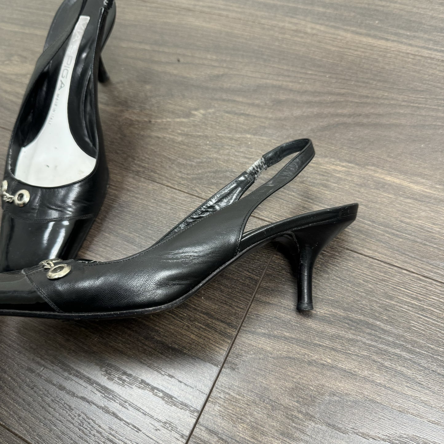 Vintage Via Spiga Made in Italy Chain Link Kitten Heels – view 2