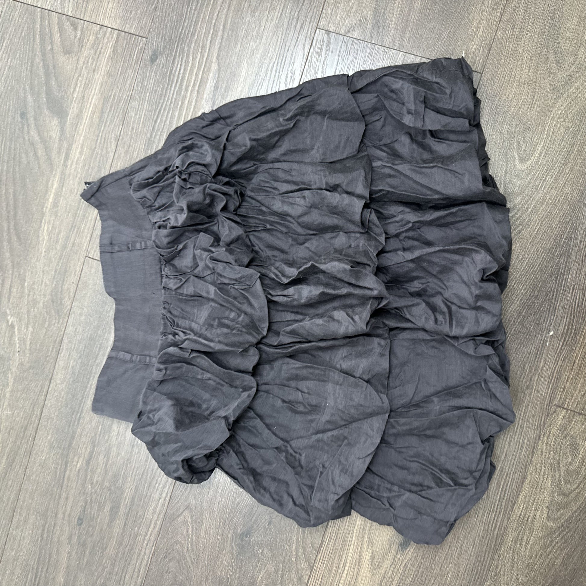 H&M Dark Grey Purple Tone Ruffled Layered Midi Skirt – view 7