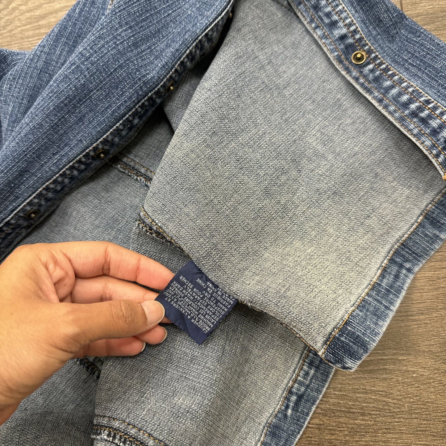 Vintage Tommy Hilfiger 90s Dark Denim Fitted Midi Dress – view 6