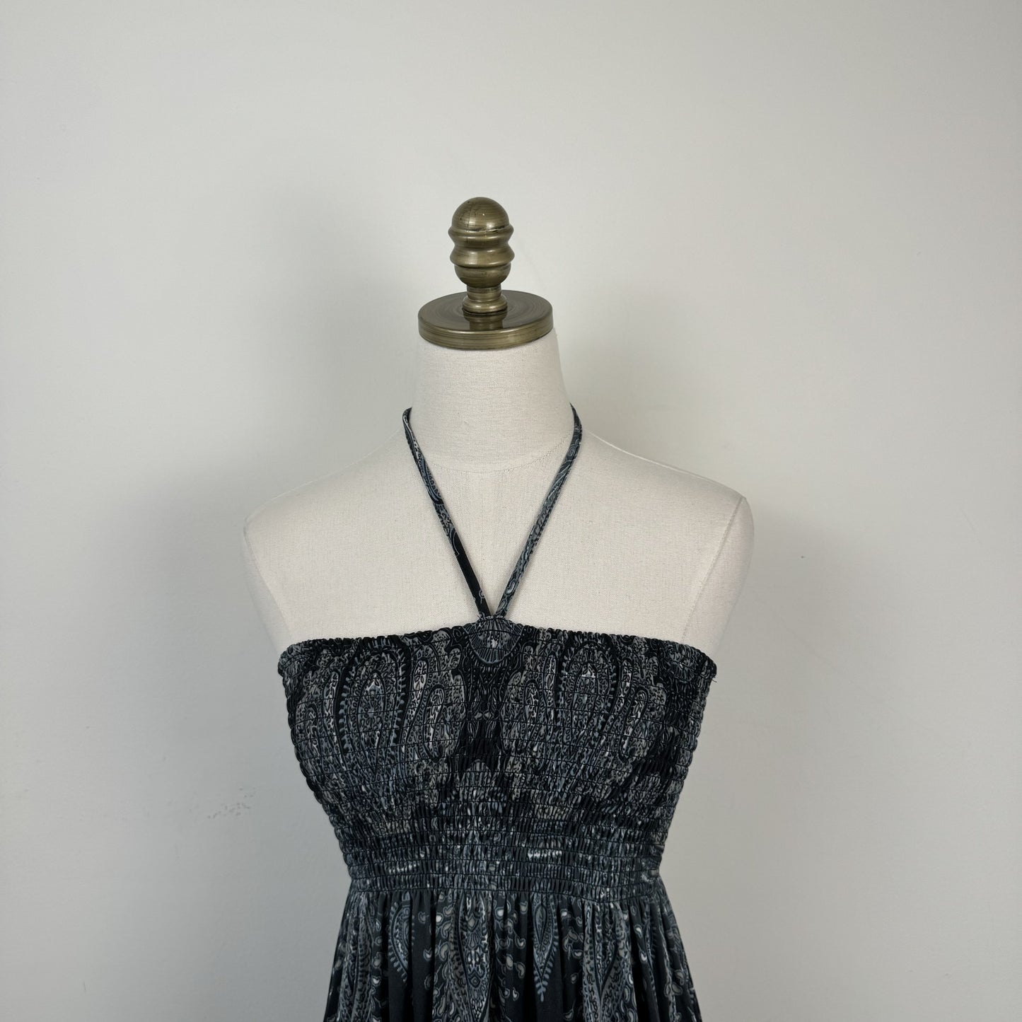 Vintage Candy Couture Paisley Print Halter Mini Dress / Skirt – view 9