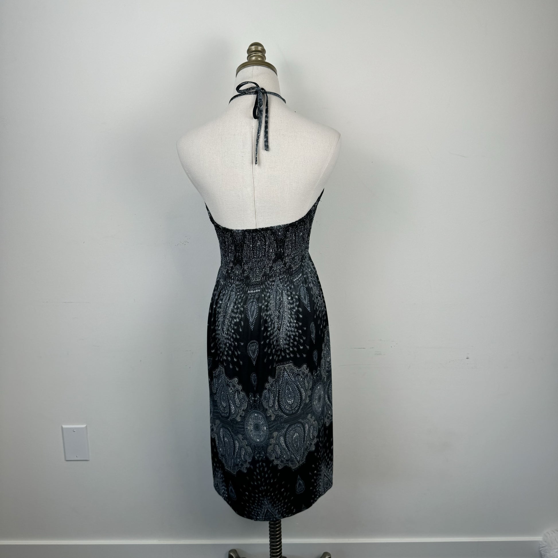 Vintage Candy Couture Paisley Print Halter Mini Dress / Skirt – view 5
