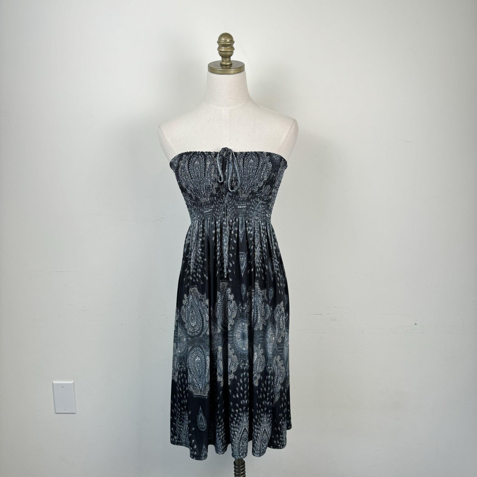 Vintage Candy Couture Paisley Print Halter Mini Dress / Skirt – view 6