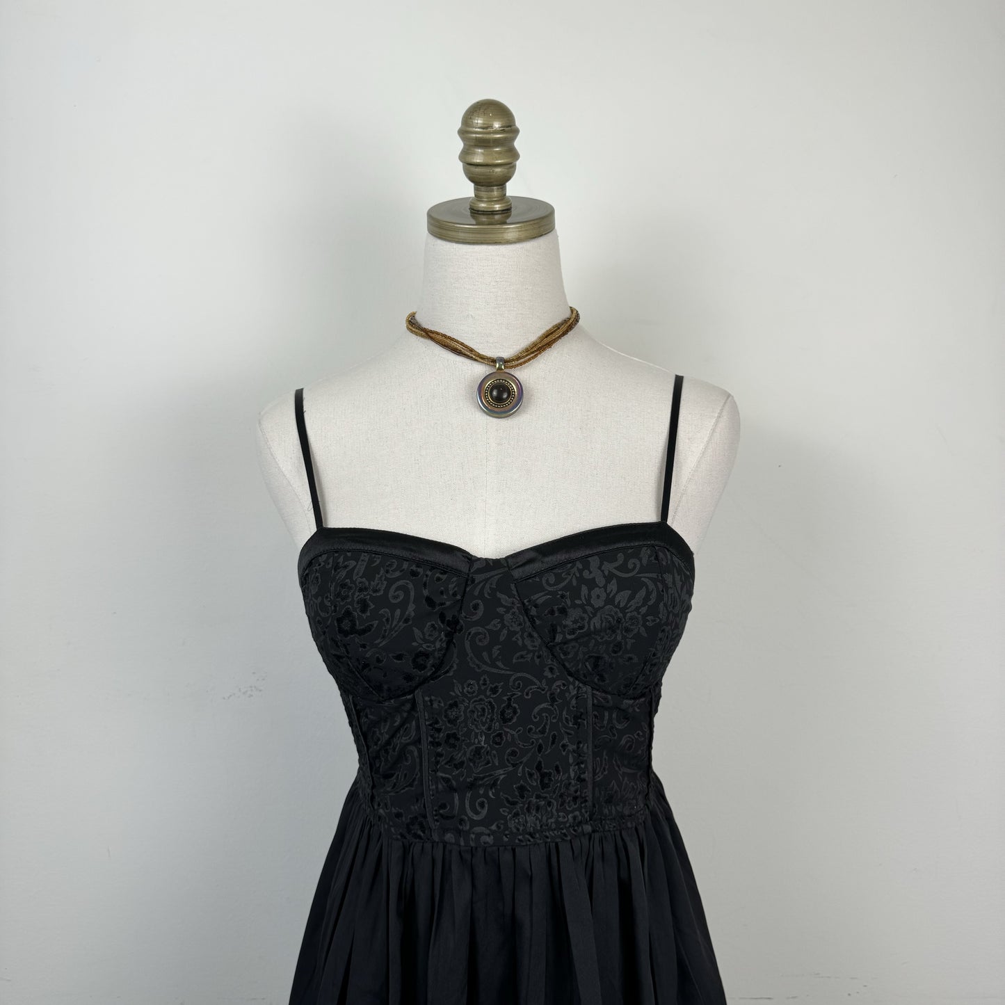 Band of Gypsi Black Corset Bust Babydoll Mini Dress – view 6