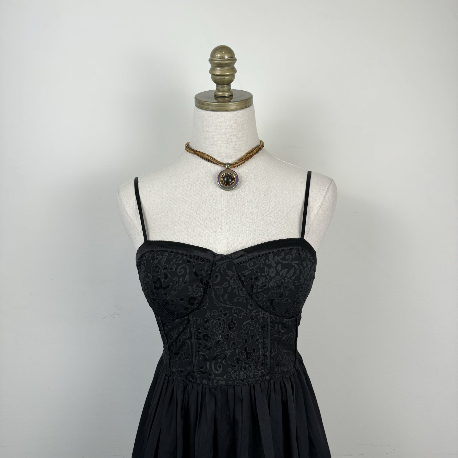 Band of Gypsi Black Corset Bust Babydoll Mini Dress – view 6