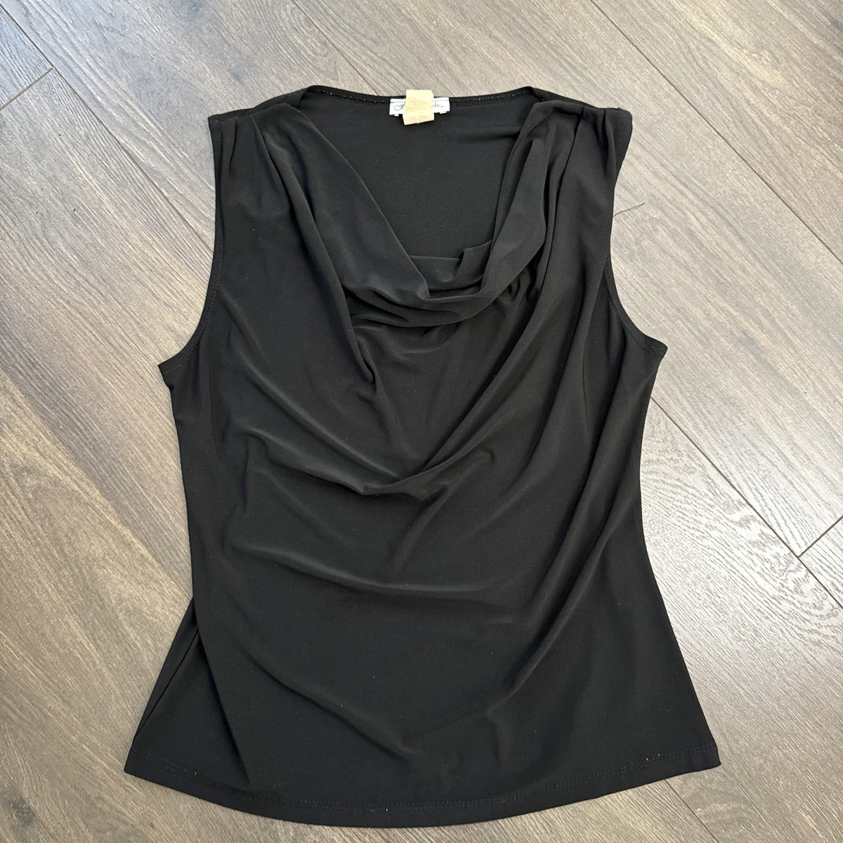 Vintage Black Cowl Neck Sleeveless Top – view 11