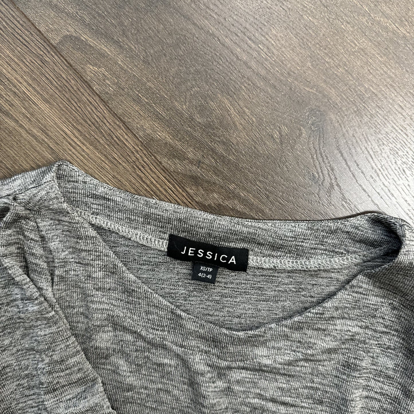 Grey High Neck Draped Sleeveless Top – view 5