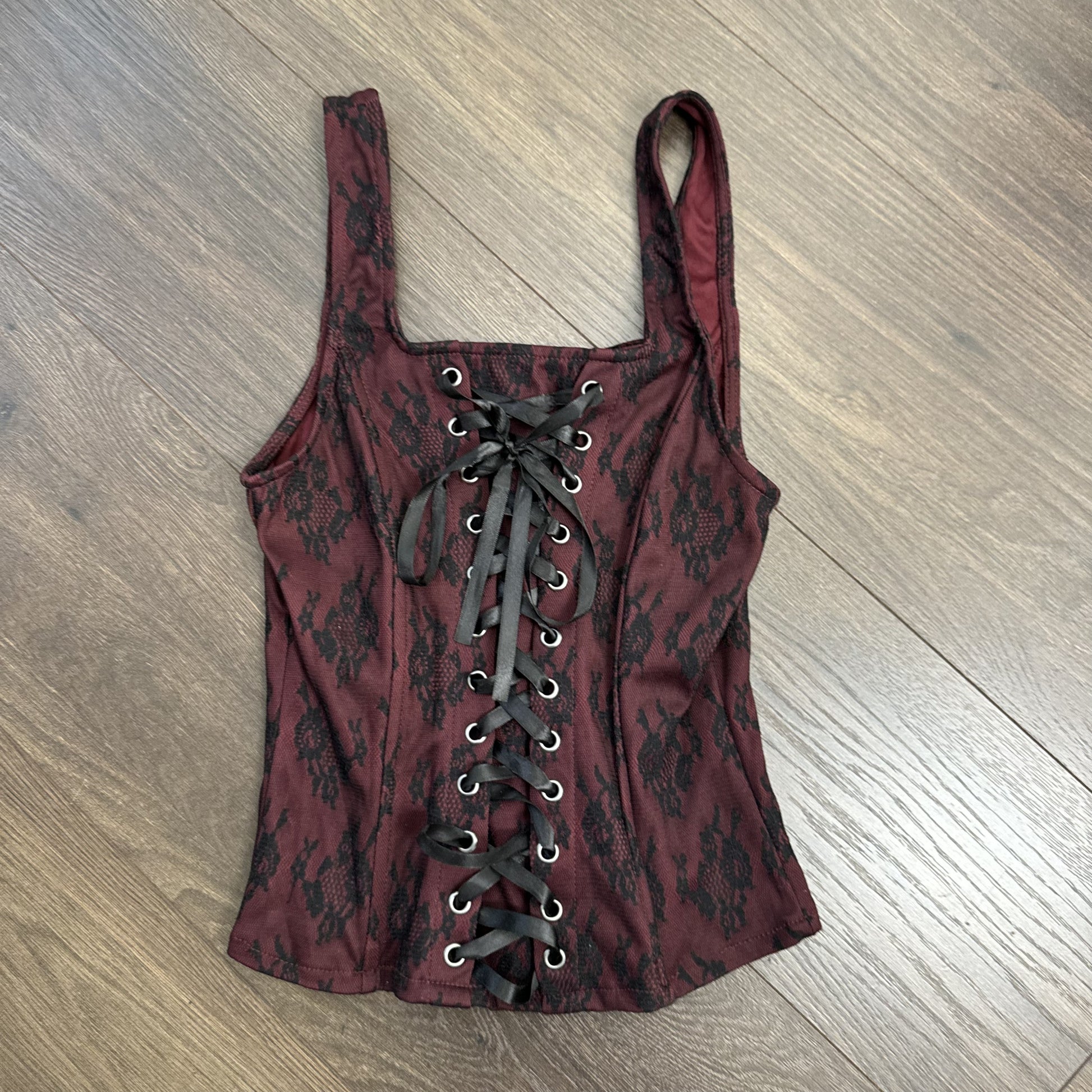 Whimsy  Lace Up Corset Top – view 9